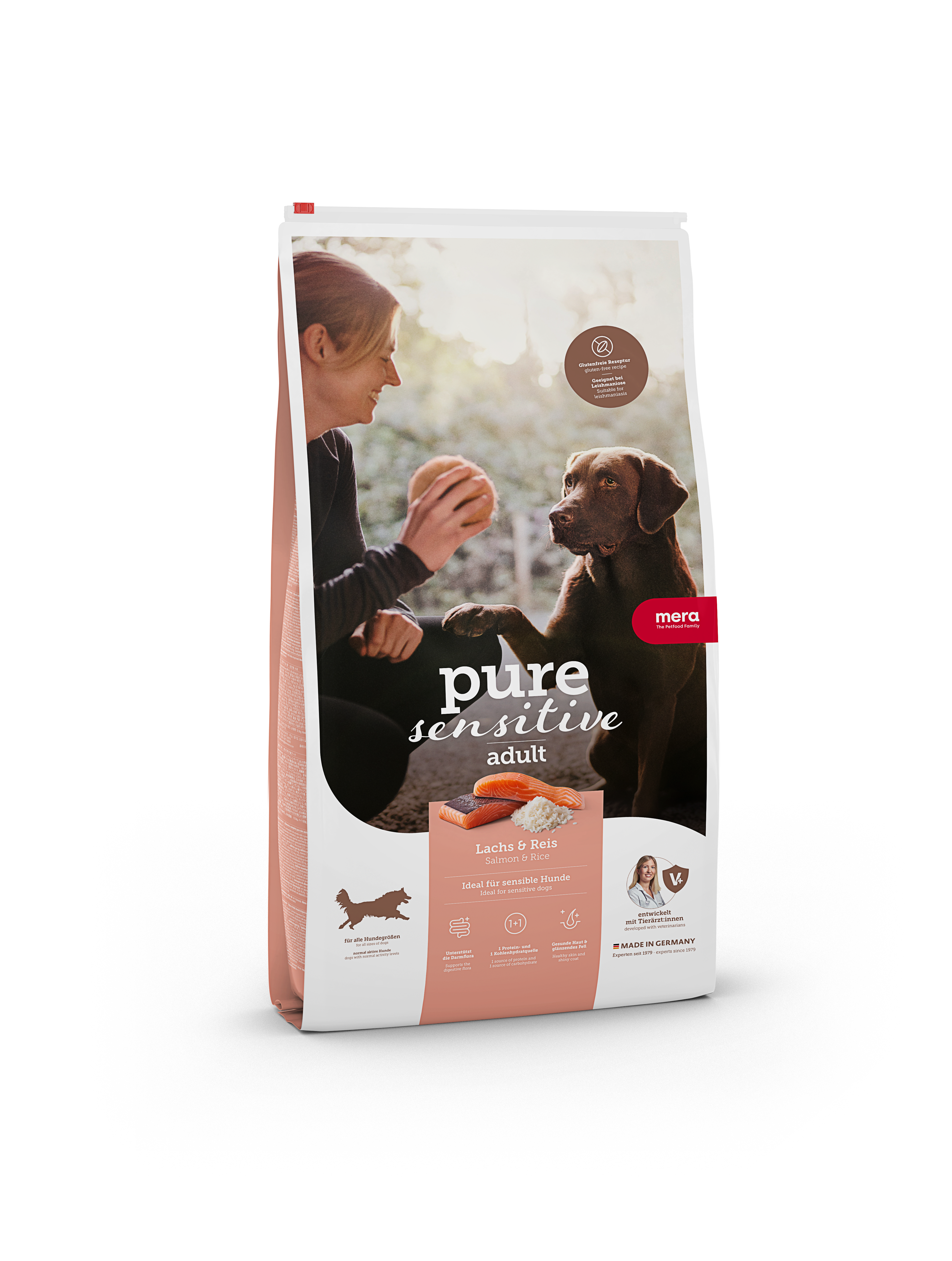 MERA Hunde Trockenfutter Pure Sensitive Adult Lachs+Reis