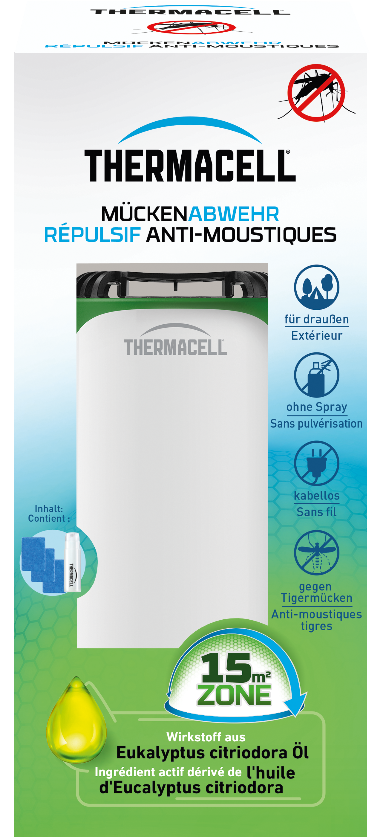 Thermacell Mückenabwehr Protect weiß-grün