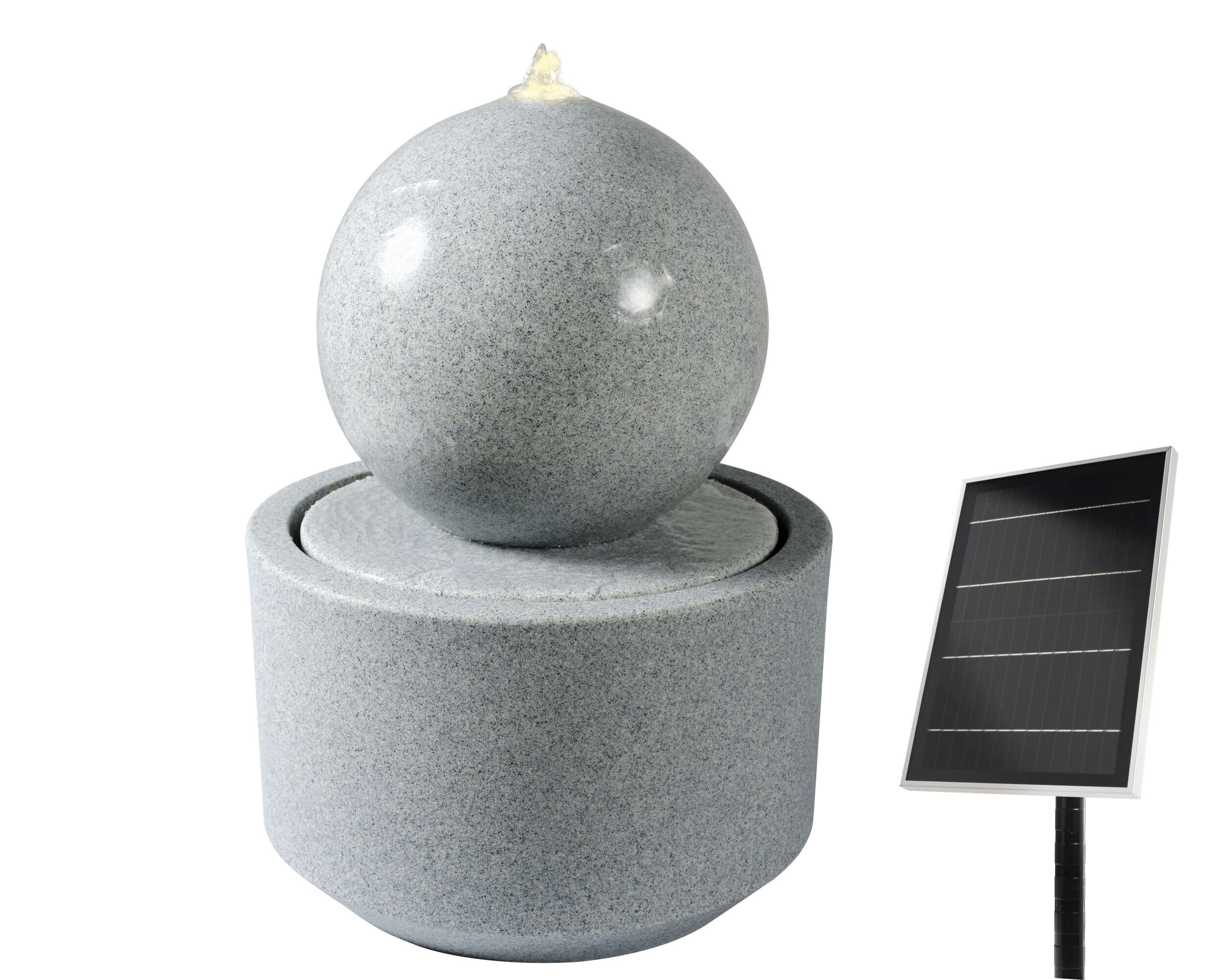 LUMINEO Solar-Springbrunnen Kugel