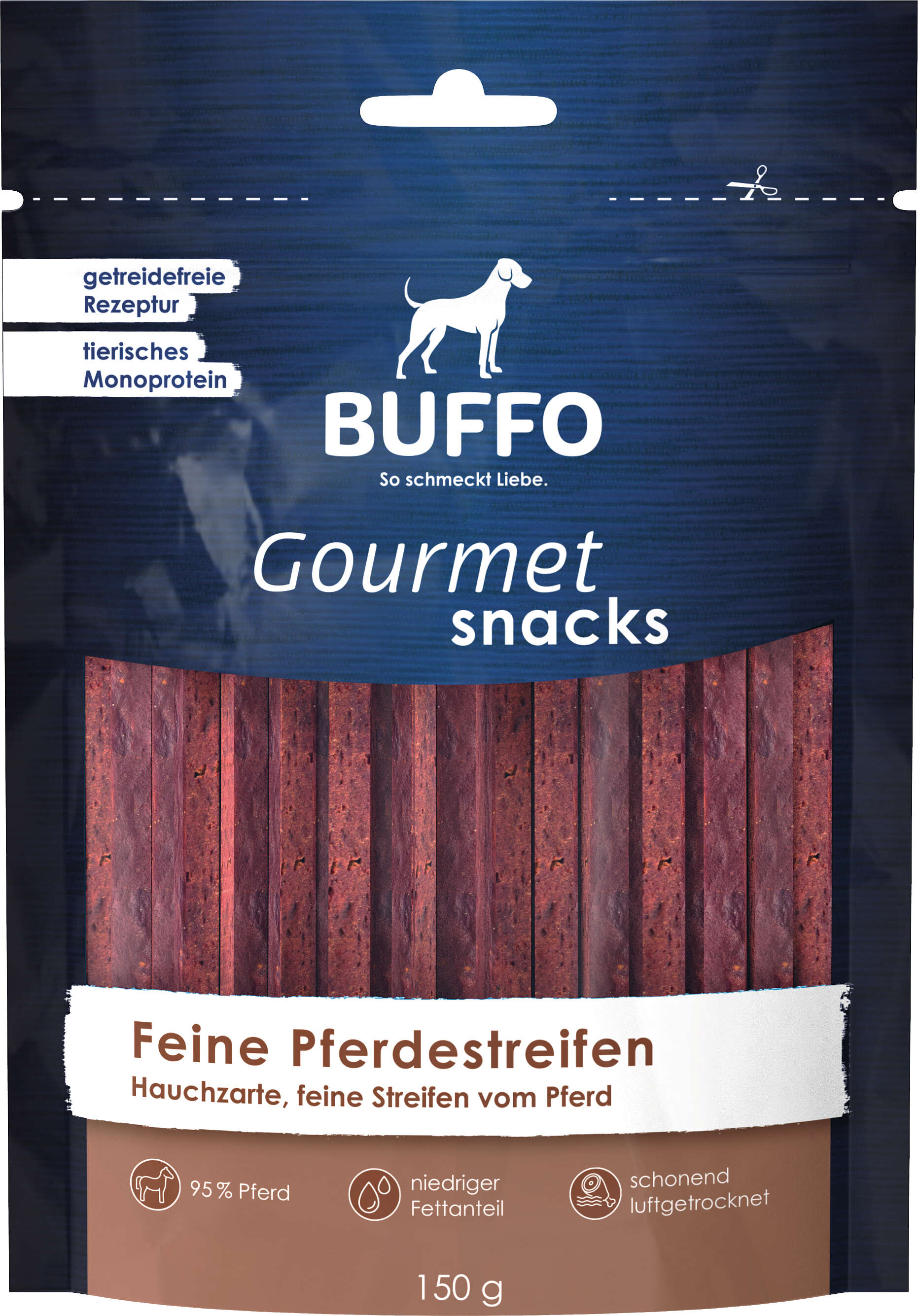 BUFFO Gourmet Snacks Hundeleckerli Feine Pferdestreifen