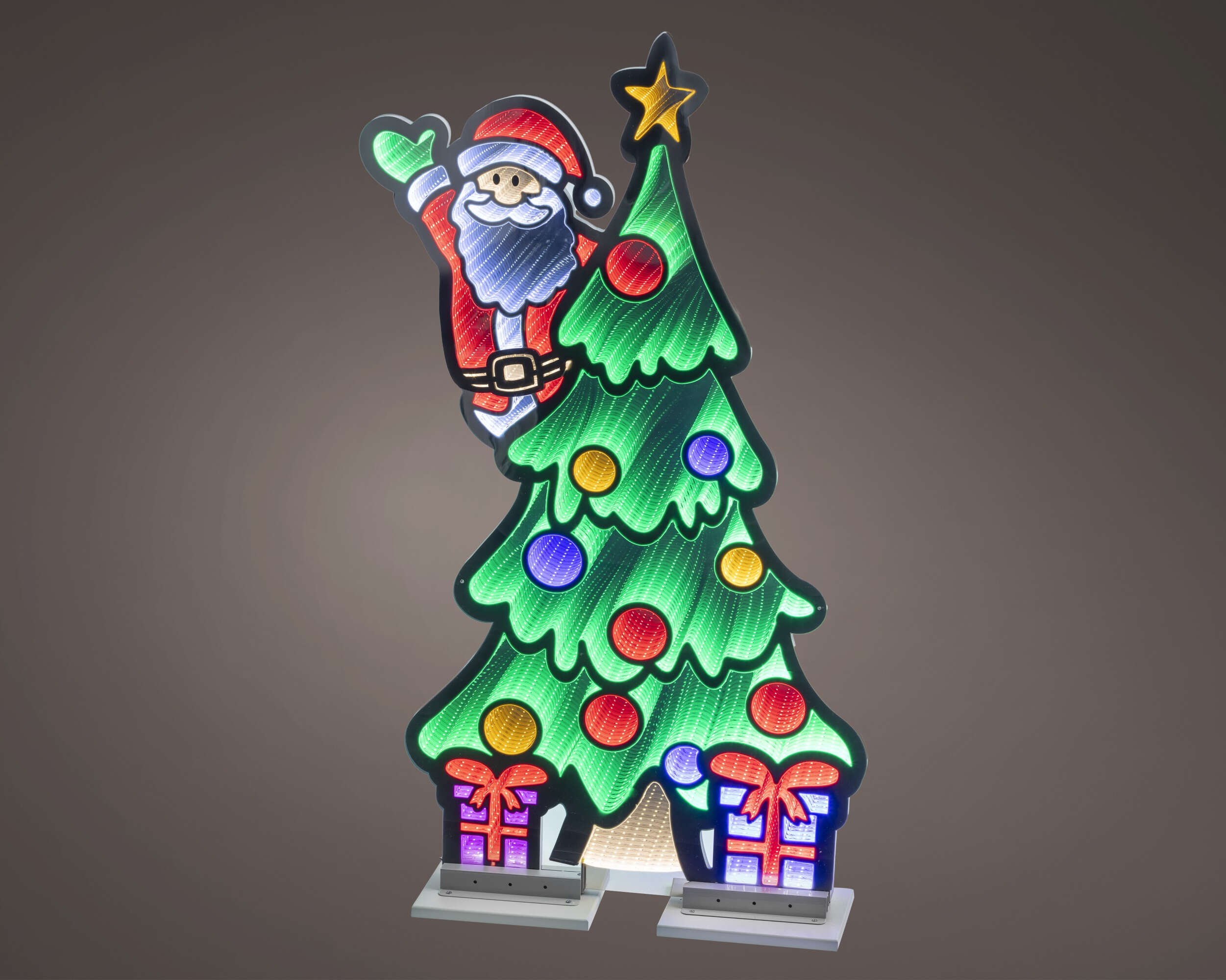 LUMINEO LED Infinity Tanne + Santa
