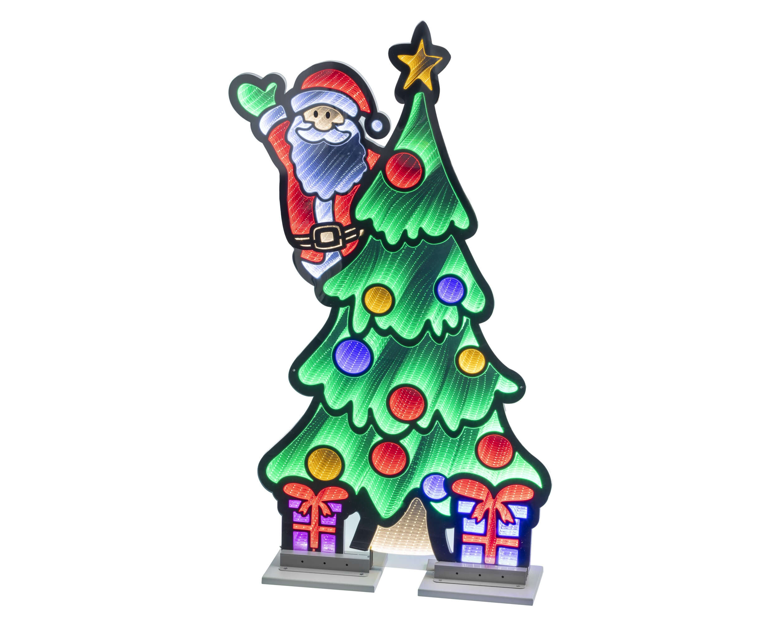 LUMINEO LED Infinity Tanne + Santa