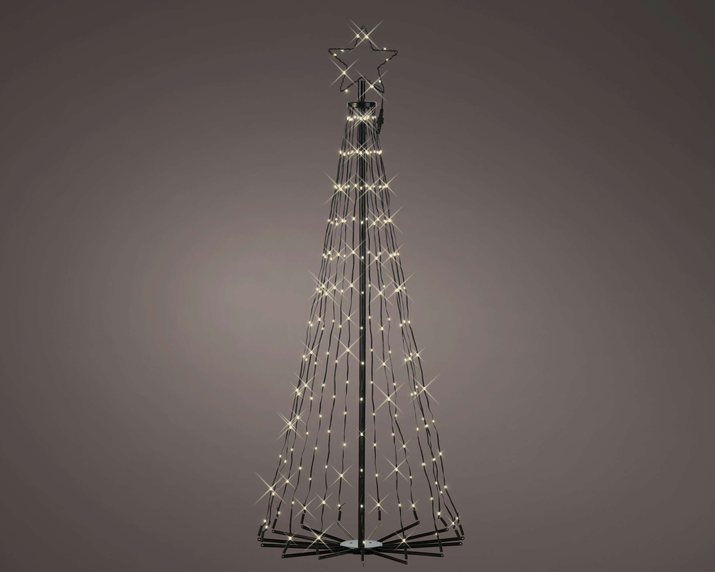 LUMINEO LED Baum Outdoor Schwarz/Colour Changing