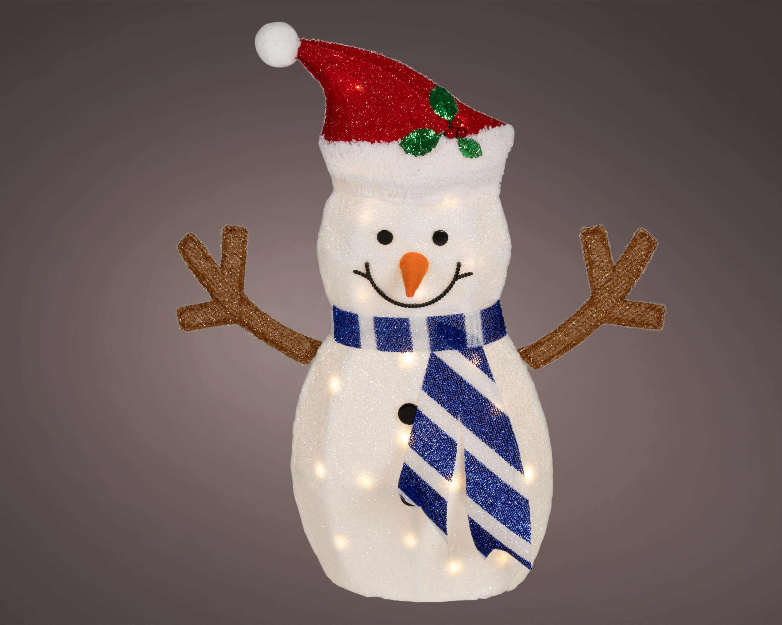 LUMINEO Weihnachtsdeko LED Schneemann Outdoor Warmweiß