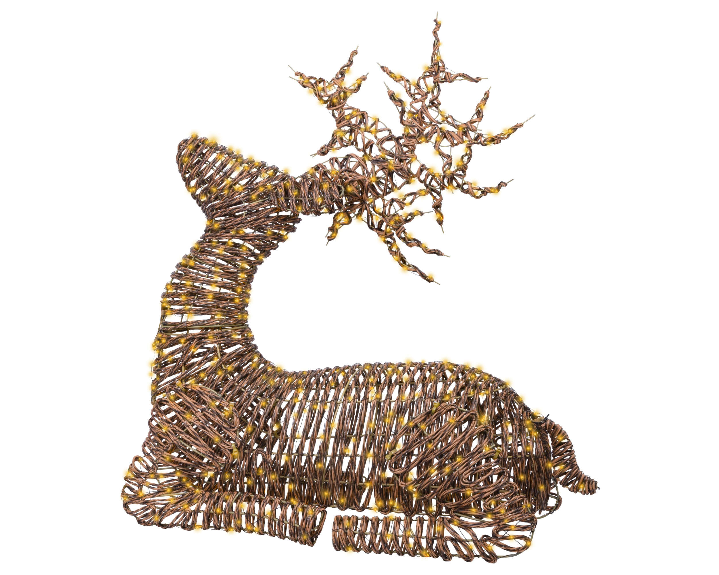 LUMINEO Wicker-Figur Micro LED Rentier