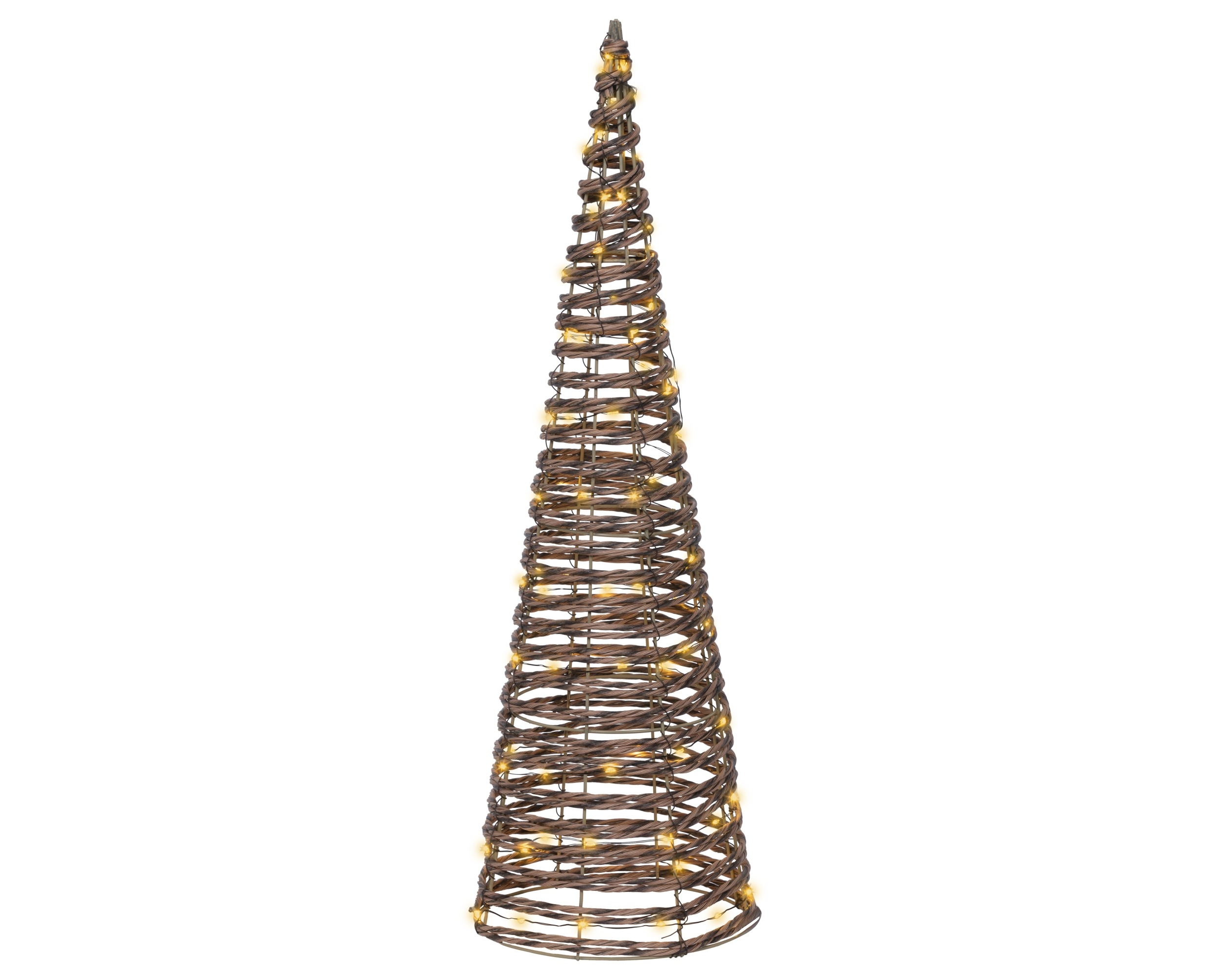 LUMINEO Wicker-Figur Micro LED Konus Outdoor