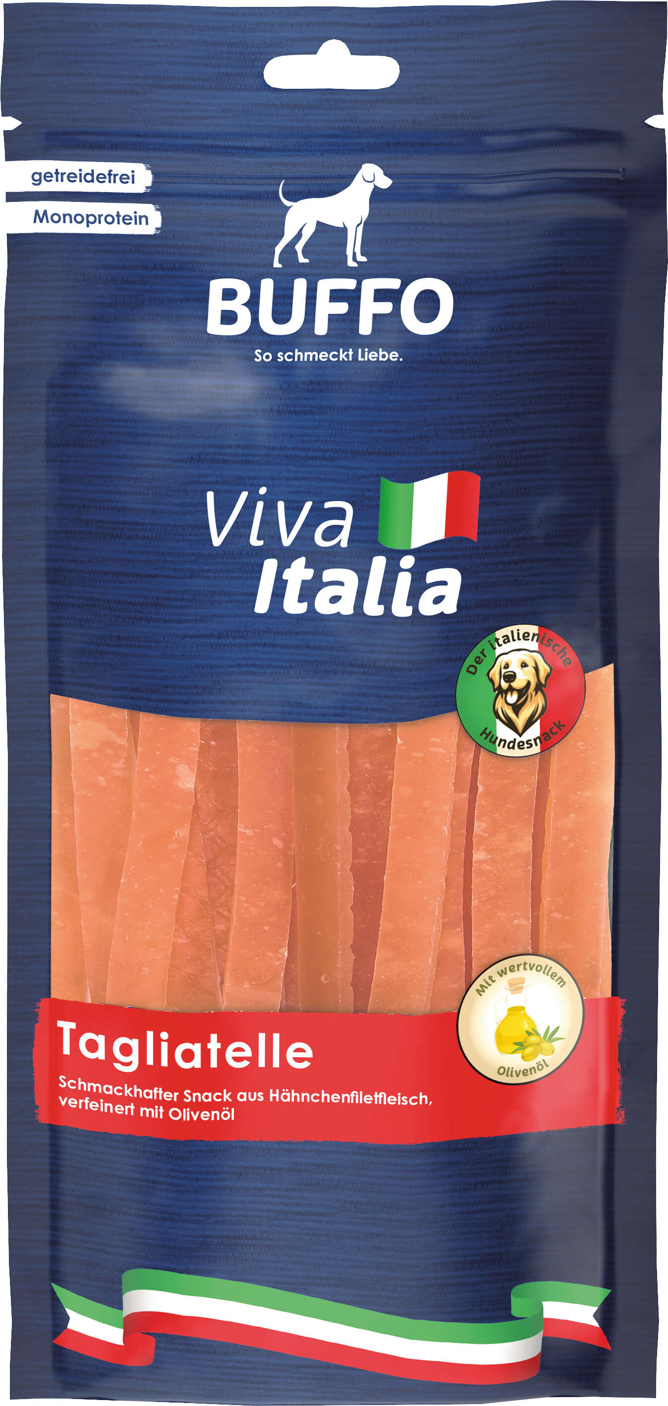 BUFFO Viva Italia Getreidefreies Hundeleckerli Tagliatelle