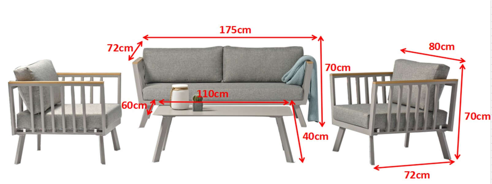 ACAMP Lounge Set Gondola 4-tlg.