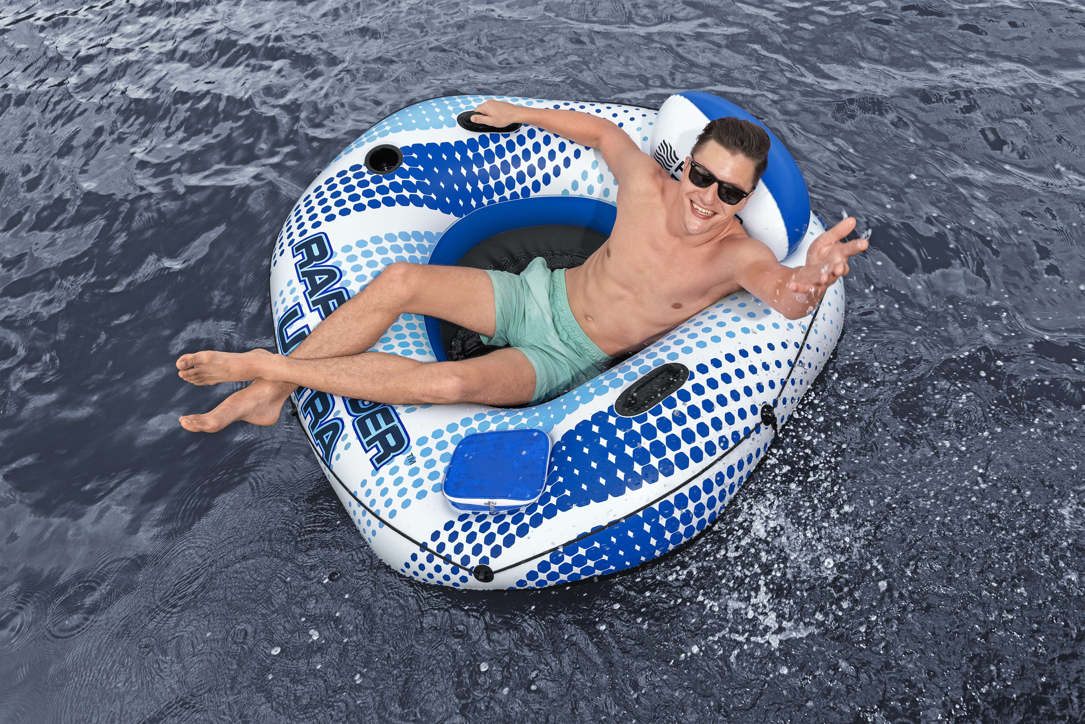 Bestway Schwimmring Rapid Rider Ultra mit Getränkehalter
