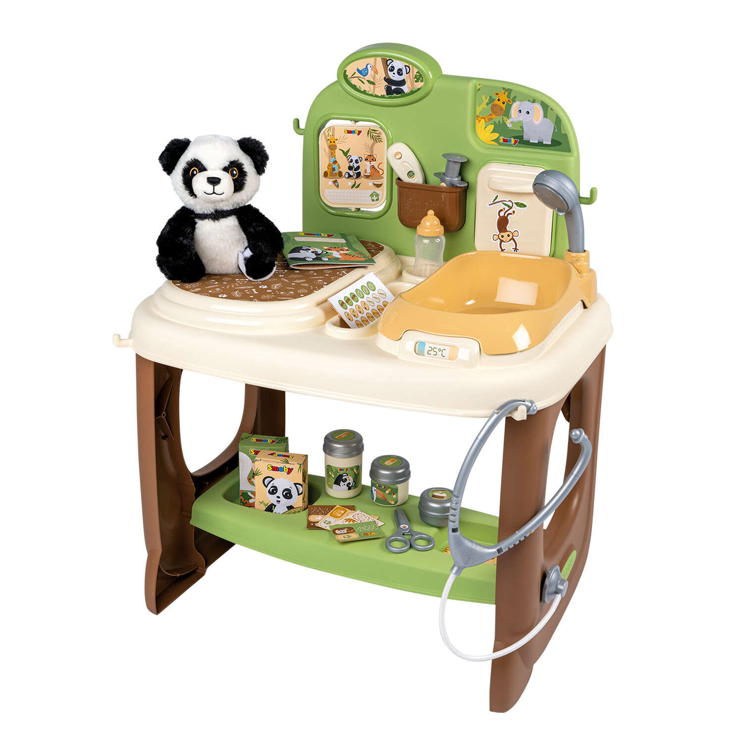 Smoby Tierarzt Klinik mit Panda Kuscheltier