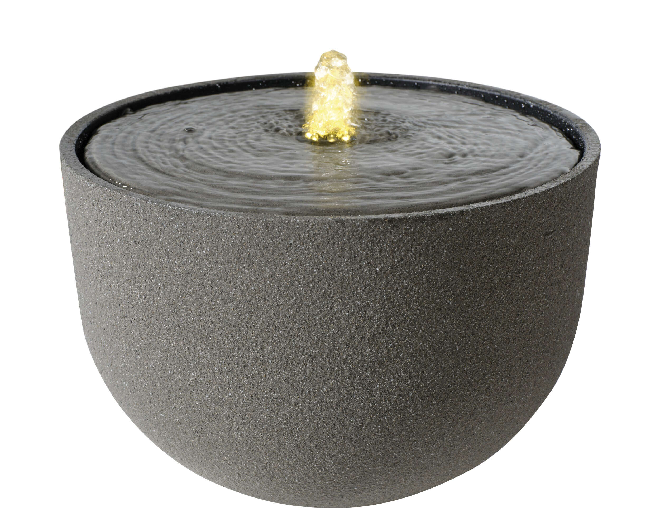 LUMINEO Springbrunnen Outdoor Steinoptik