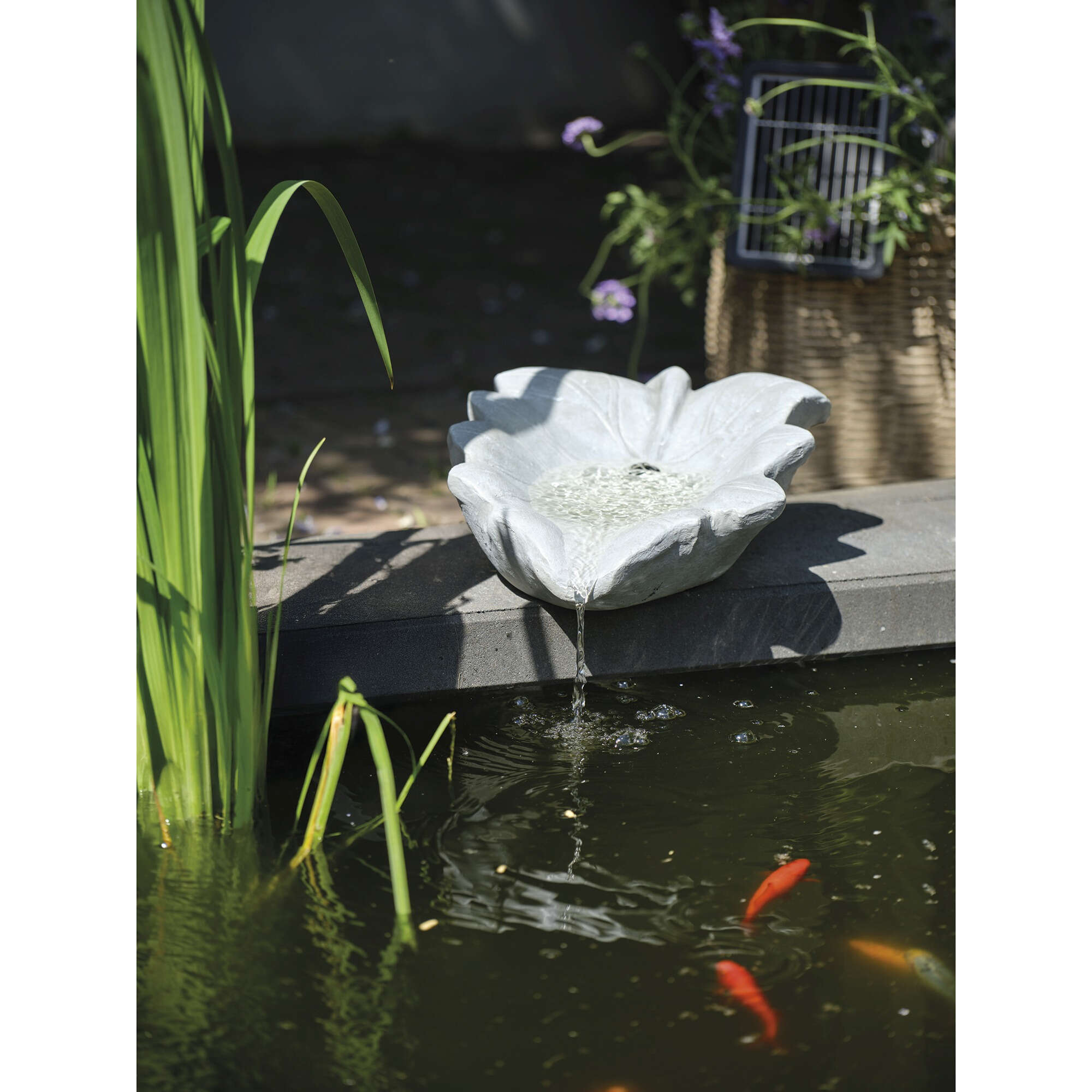 LUMINEO Solar-Springbrunnen Gartenteich
