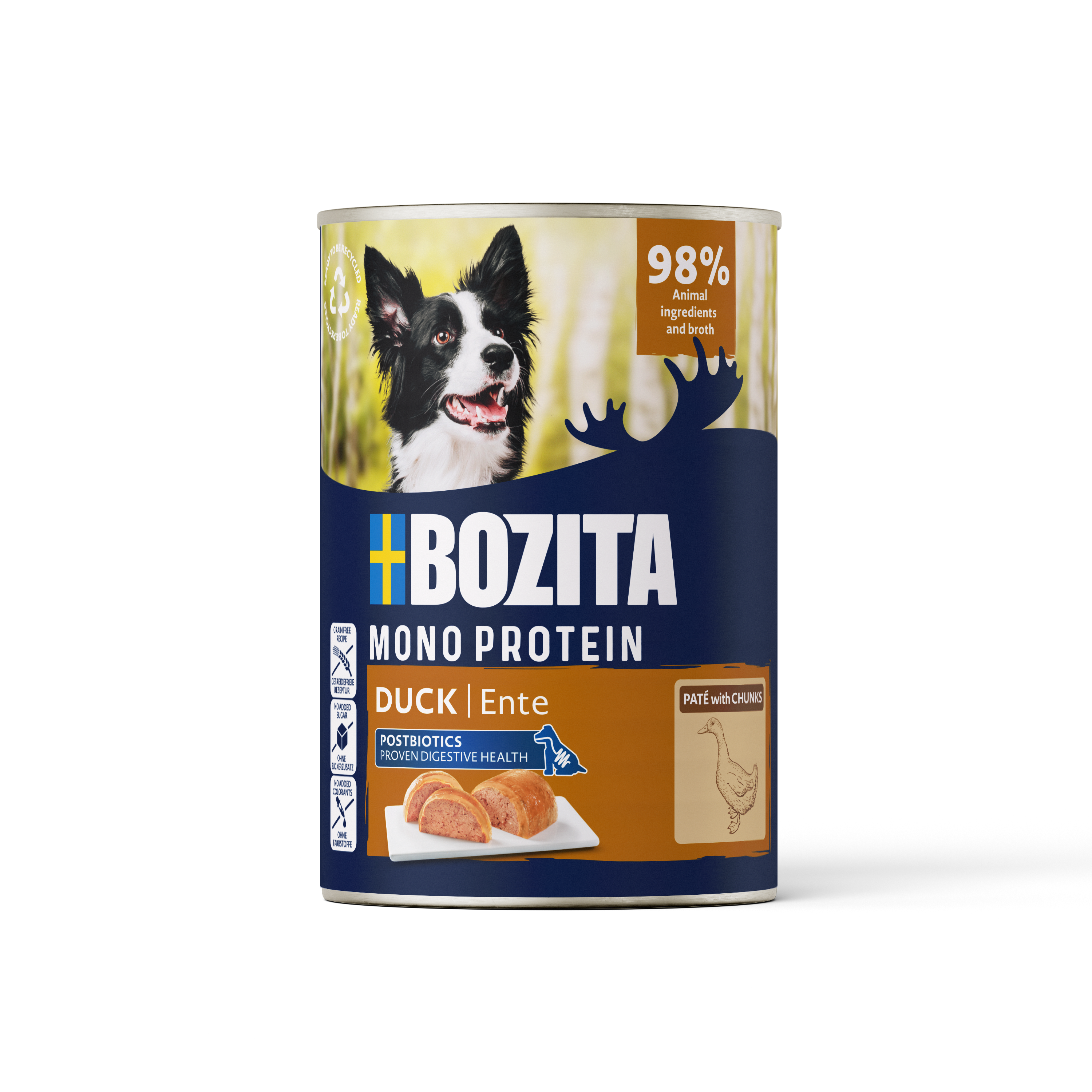 BOZITA Hunde-Nassfutter Pate Ente