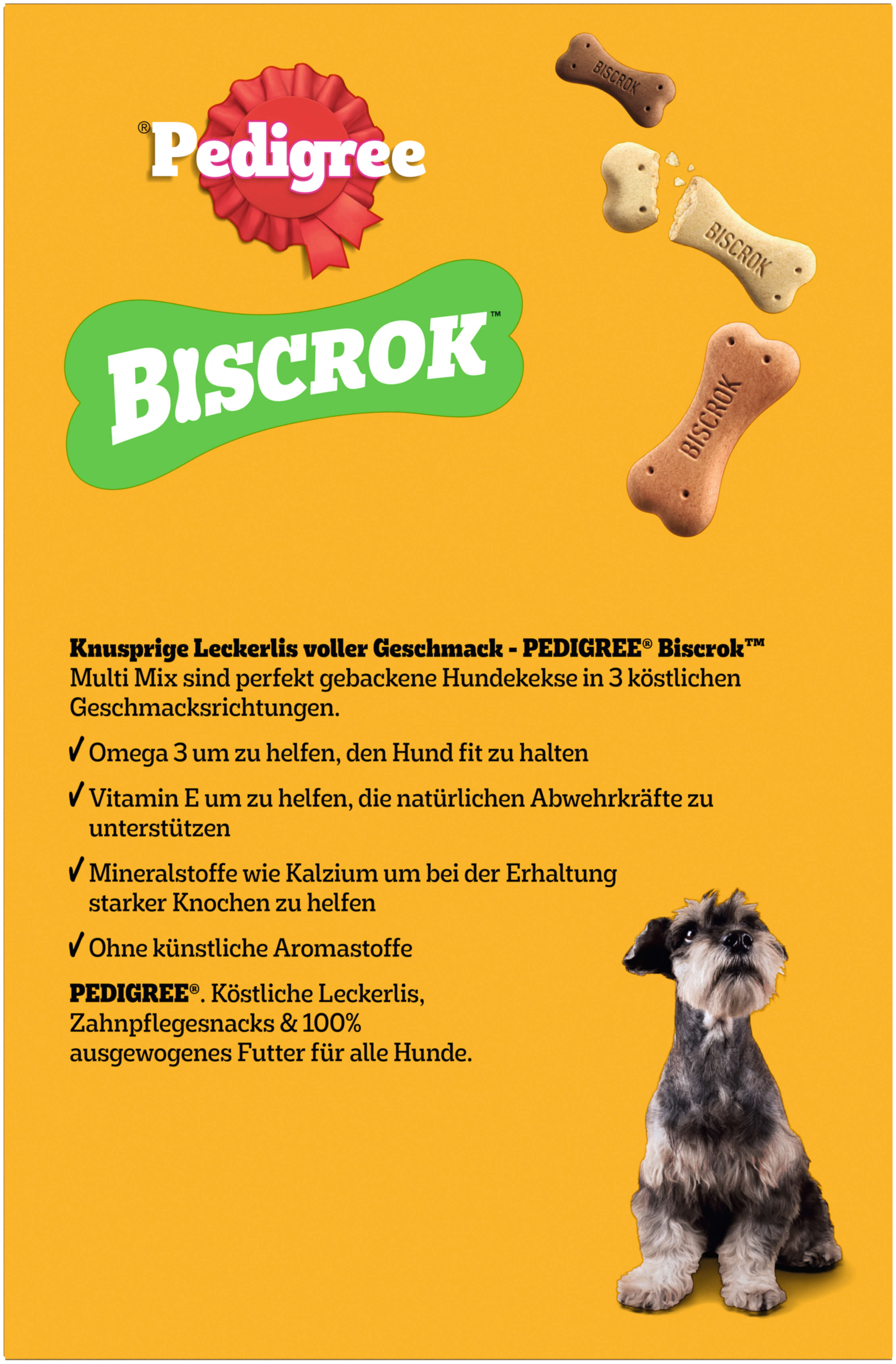 Pedigree Hundeleckerli Biscrok in 3 Geschmacksrichtungen