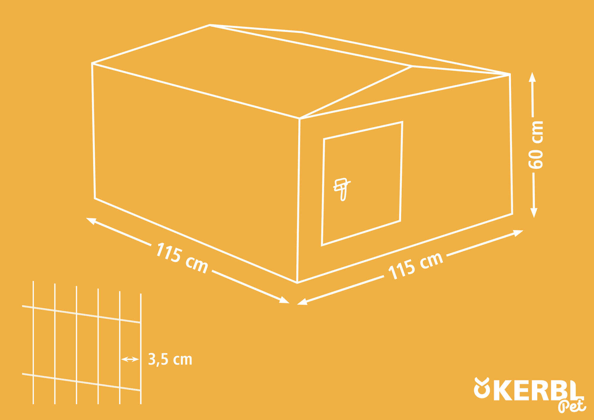 KERBL Freilaufgehege Easy mit Sonnenschutz