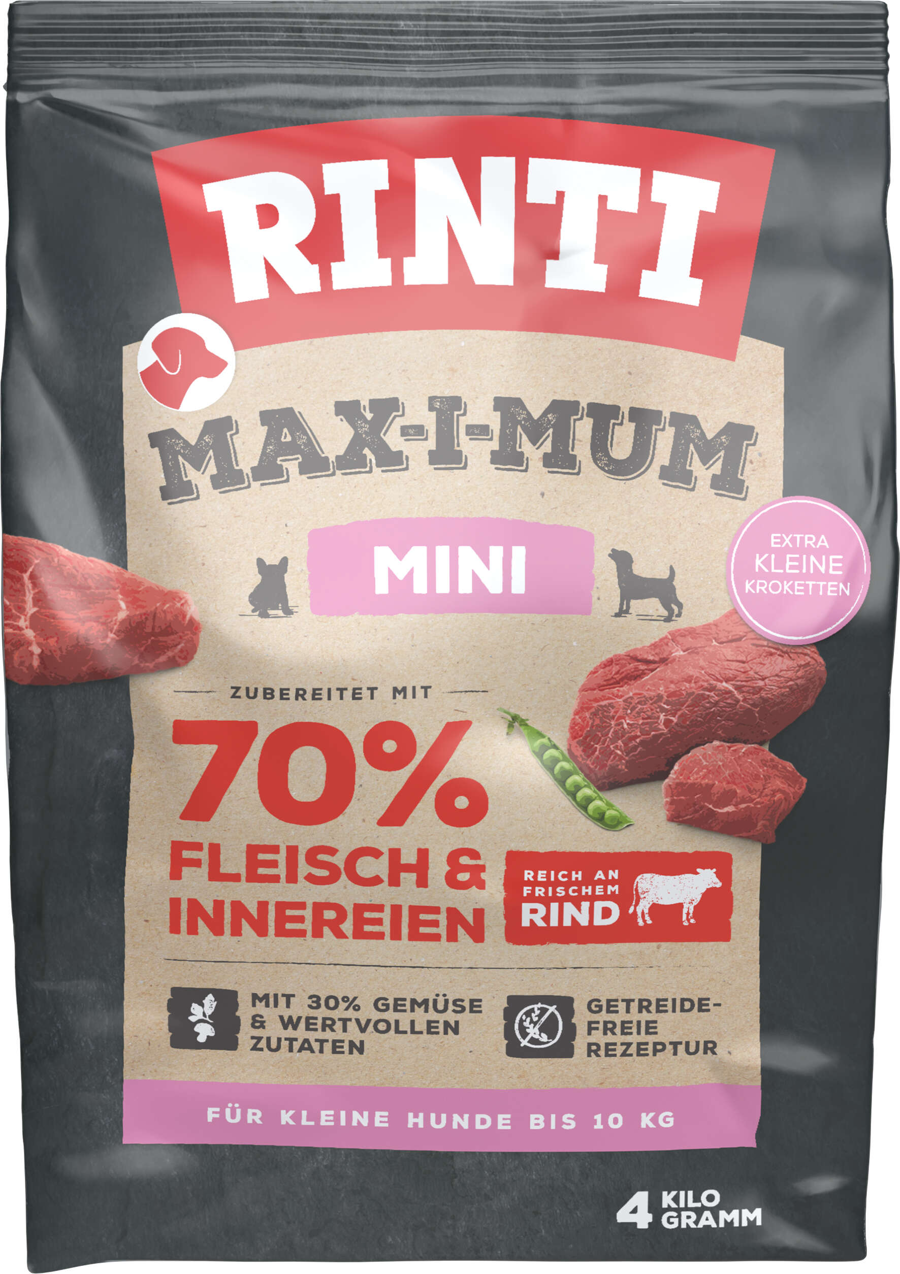RINTI Hunde-Trockenfutter Max-i-Mum MINI Rind getreidefrei