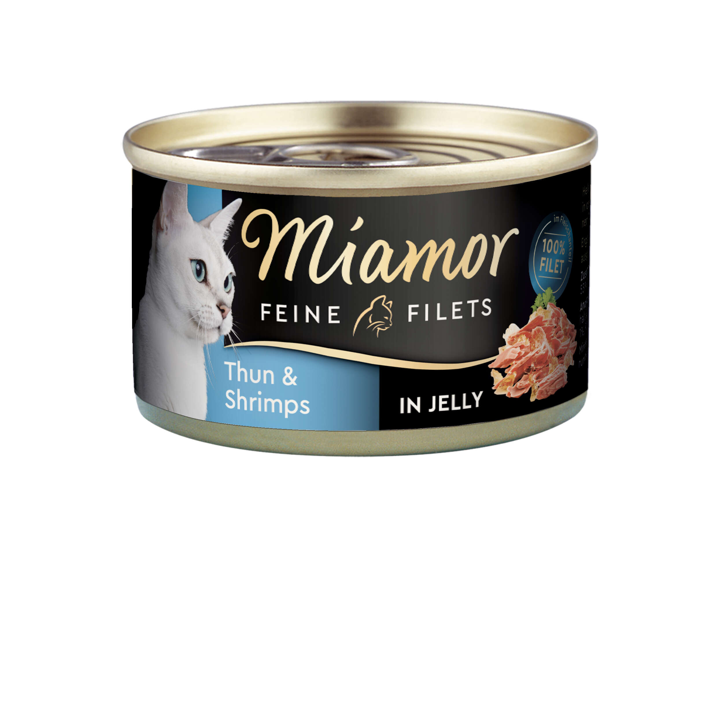 Miamor Katzen-Nassfutter Feine Filets heller Thun + Schrimps in Jelly