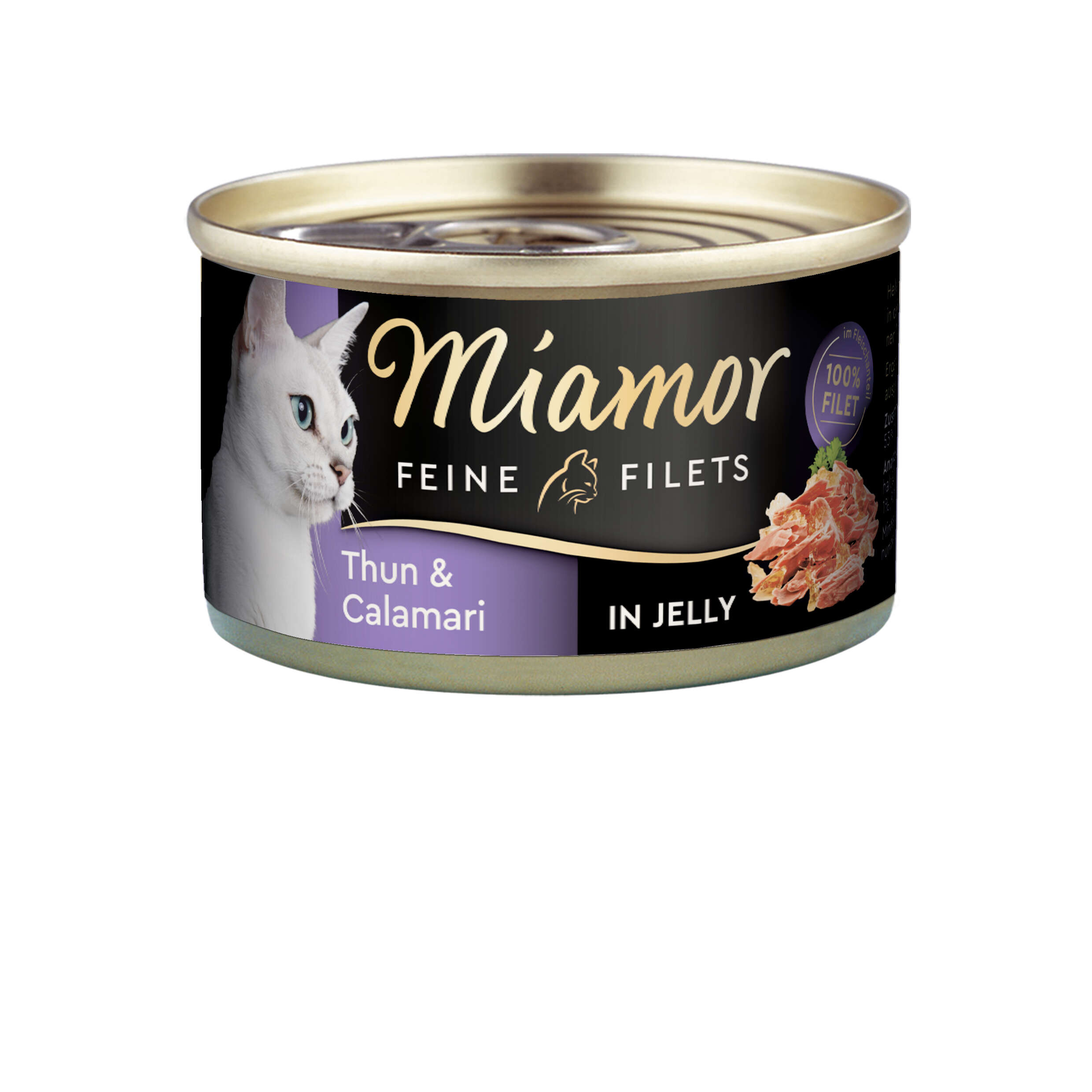Miamor Katzen-Nassfutter Feine Filets heller Thun + Calamari in Jelly
