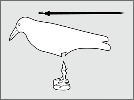 GÄRTNERGLÜCK Taubenabwehr-Rabe