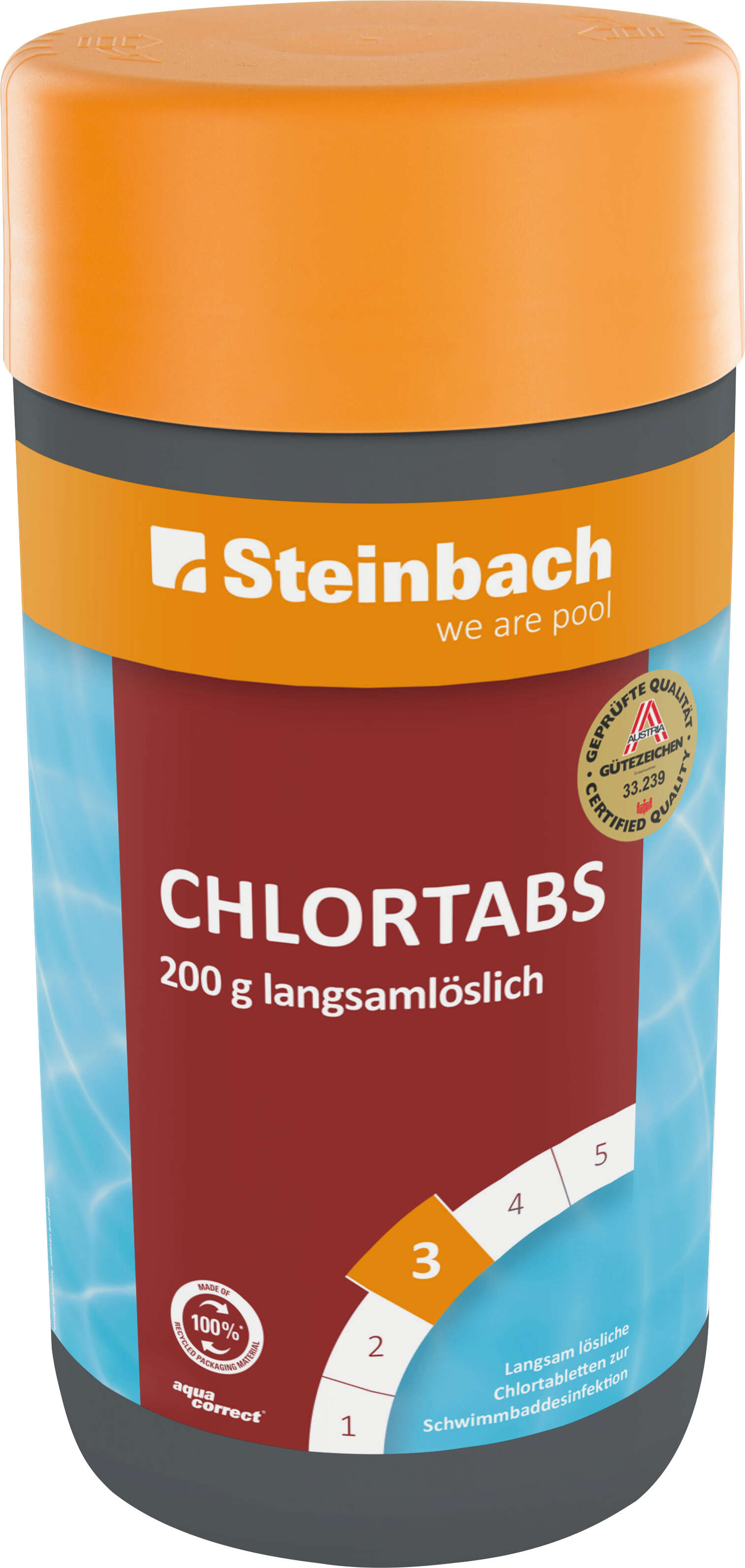 AQUA CORRECT Pool Chlortabs 200 g langsamlöslich