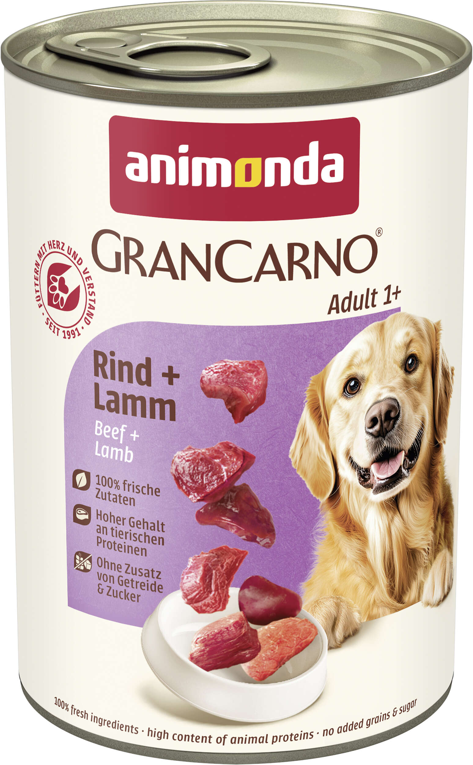 animonda Hunde-Nassfutter GranCarno Adult Rind + Lamm