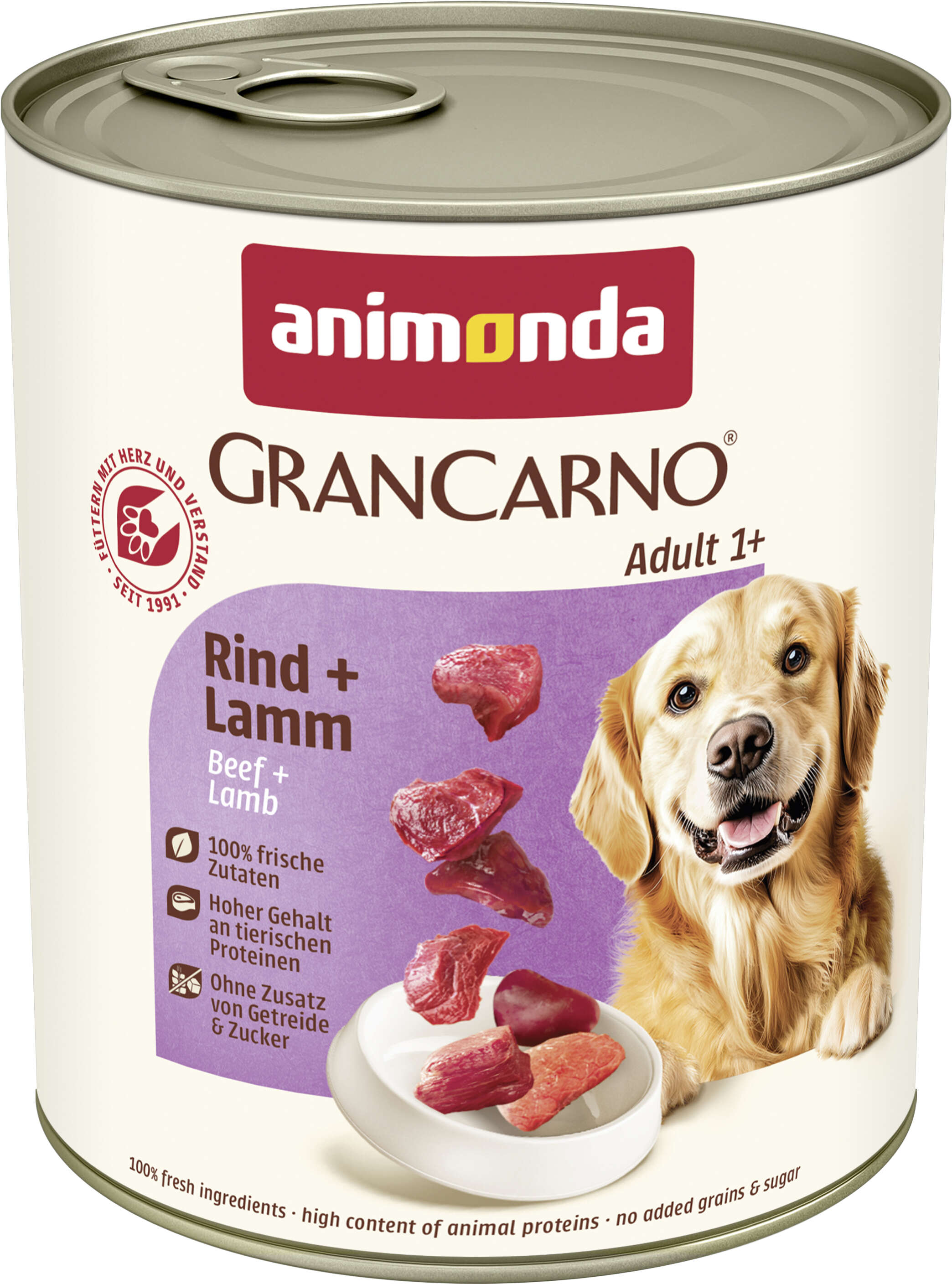 animonda Hunde-Nassfutter GranCarno Adult Rind + Lamm