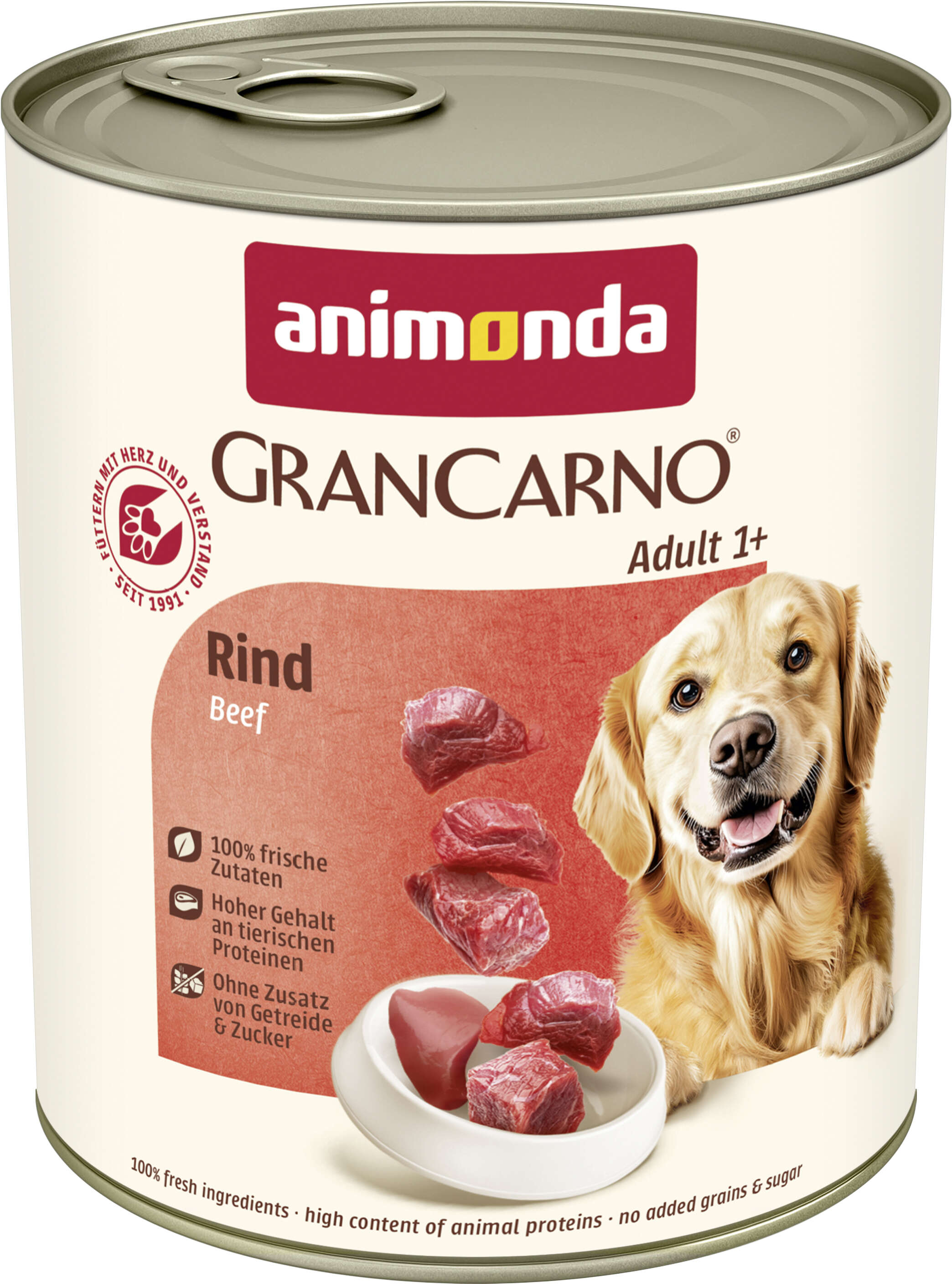 animonda Hunde-Nassfutter GranCarno Adult Rind pur