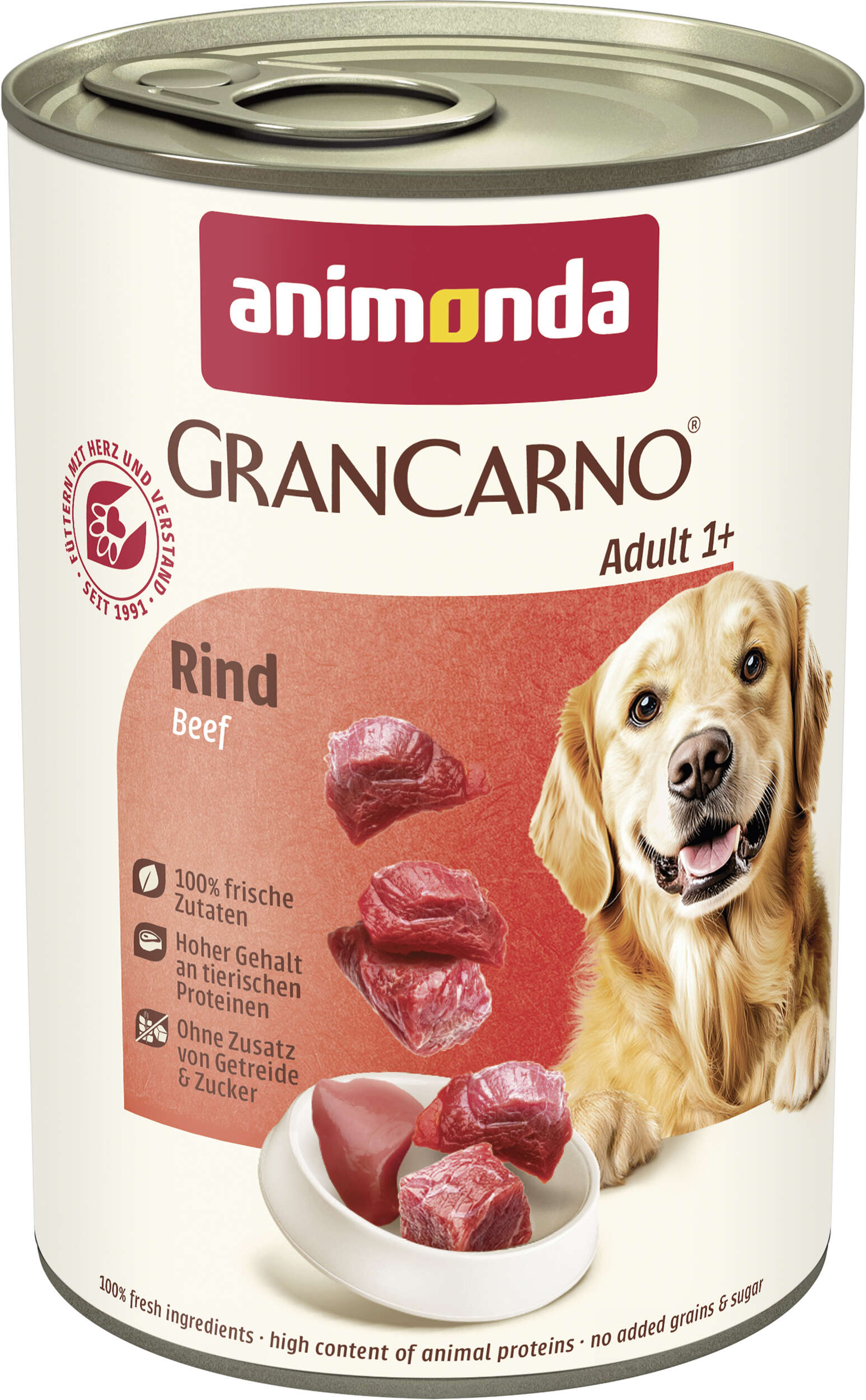 animonda Hunde-Nassfutter GranCarno Adult Rind pur