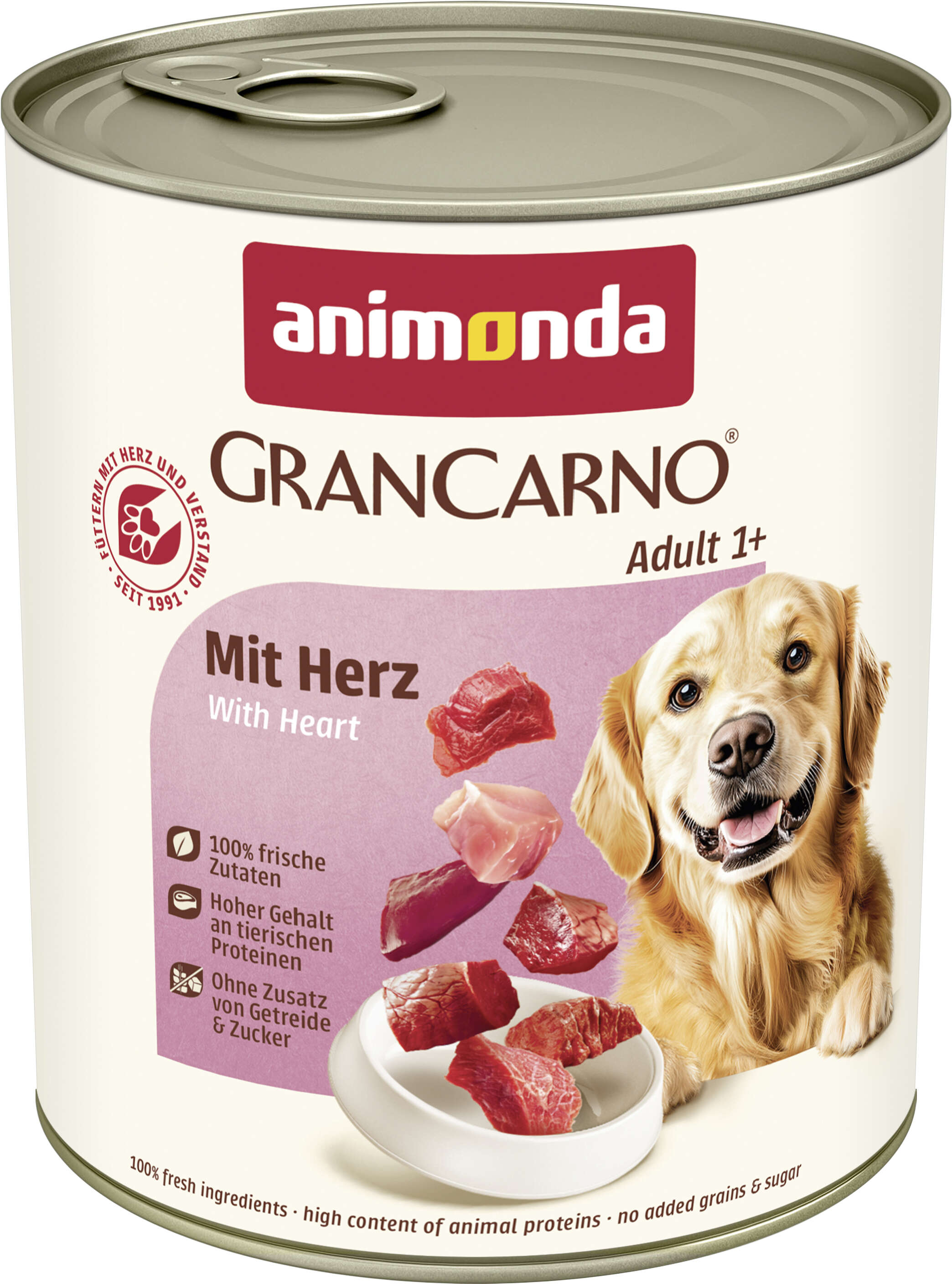 animonda Hunde-Nassfutter GranCarno Adult mit Herz