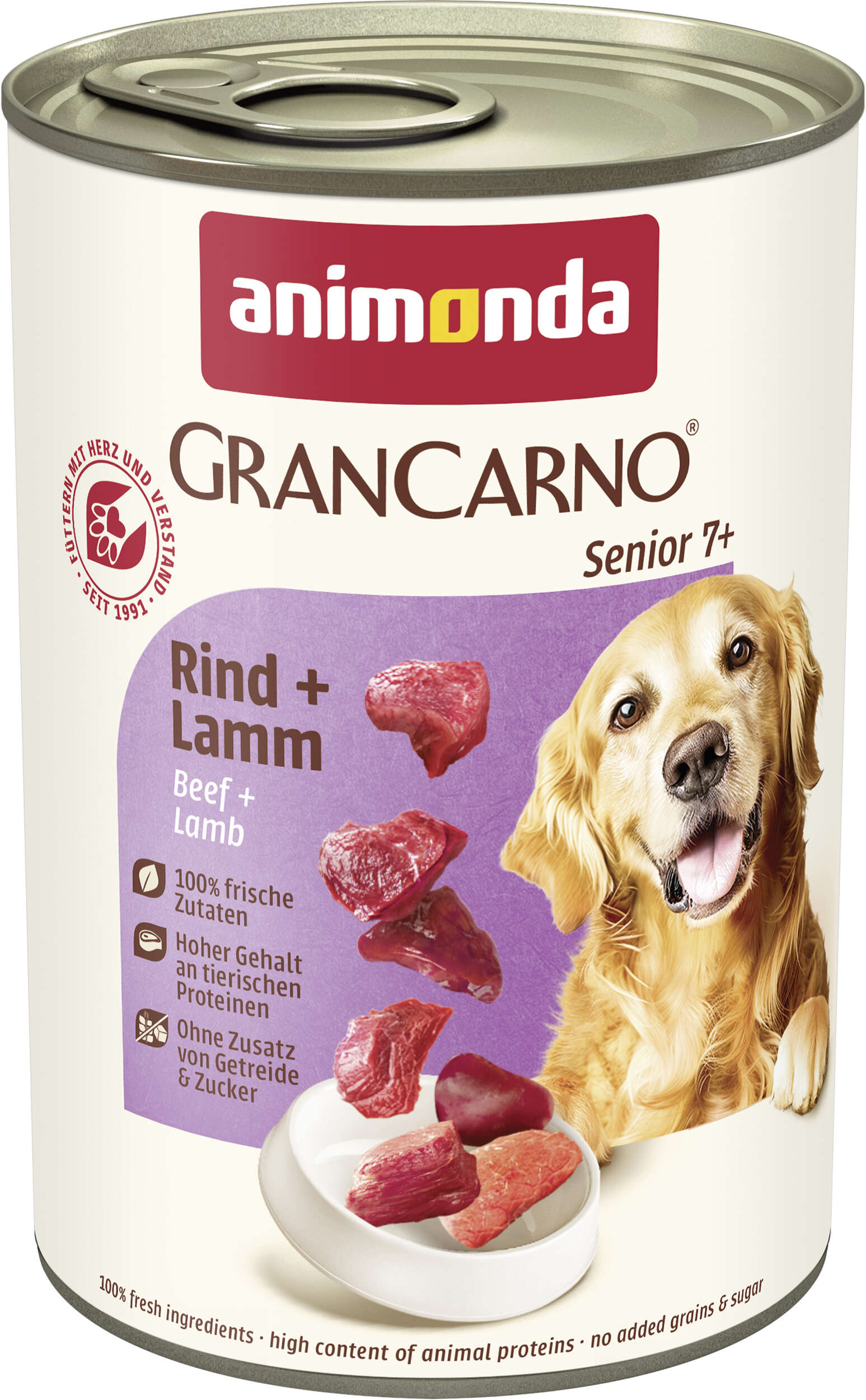 animonda Hunde-Nassfutter GranCarno Adult Rind + Lamm