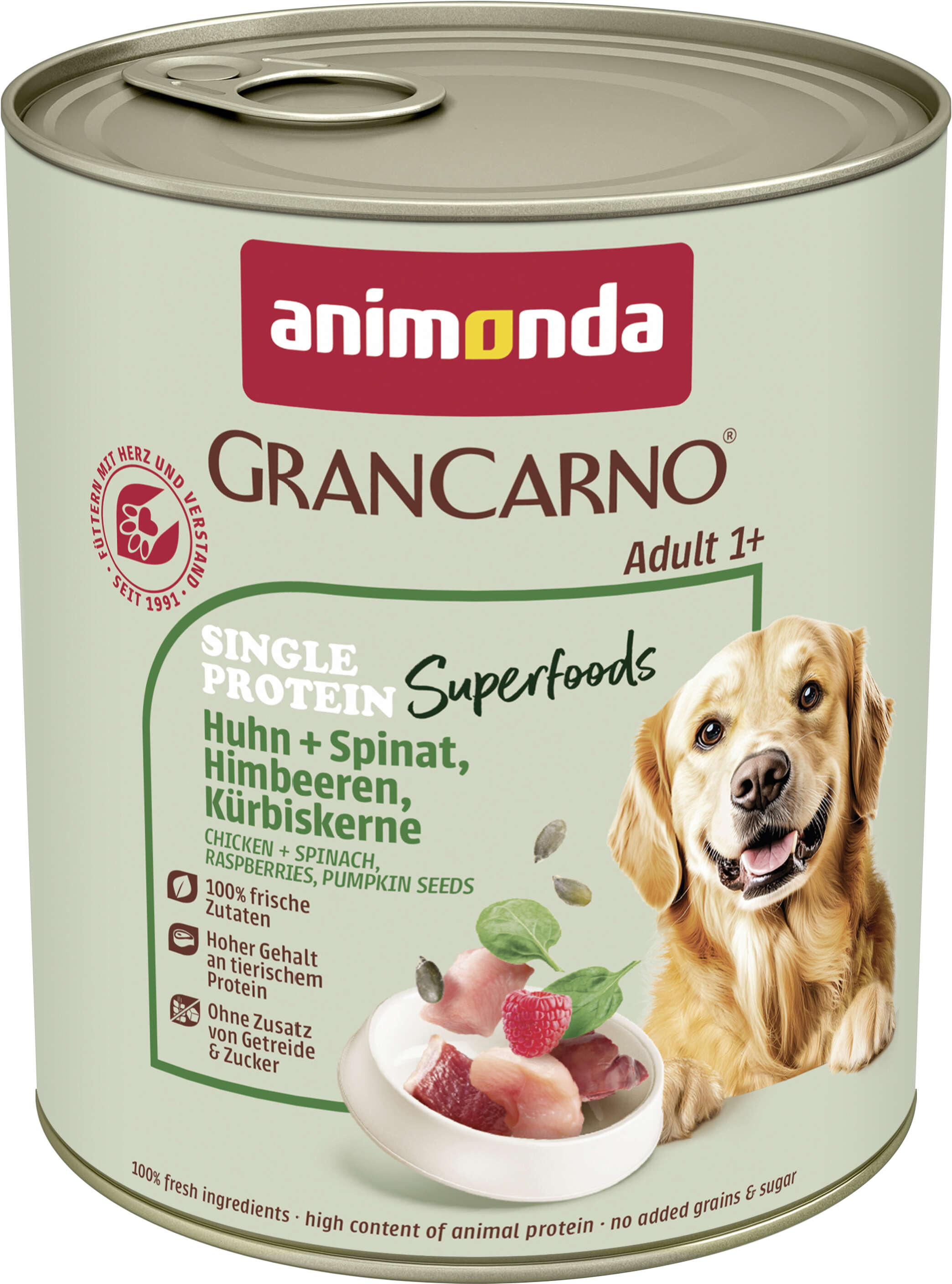 animonda Hunde-Nassfutter GranCarno Adult Superfoods Huhn