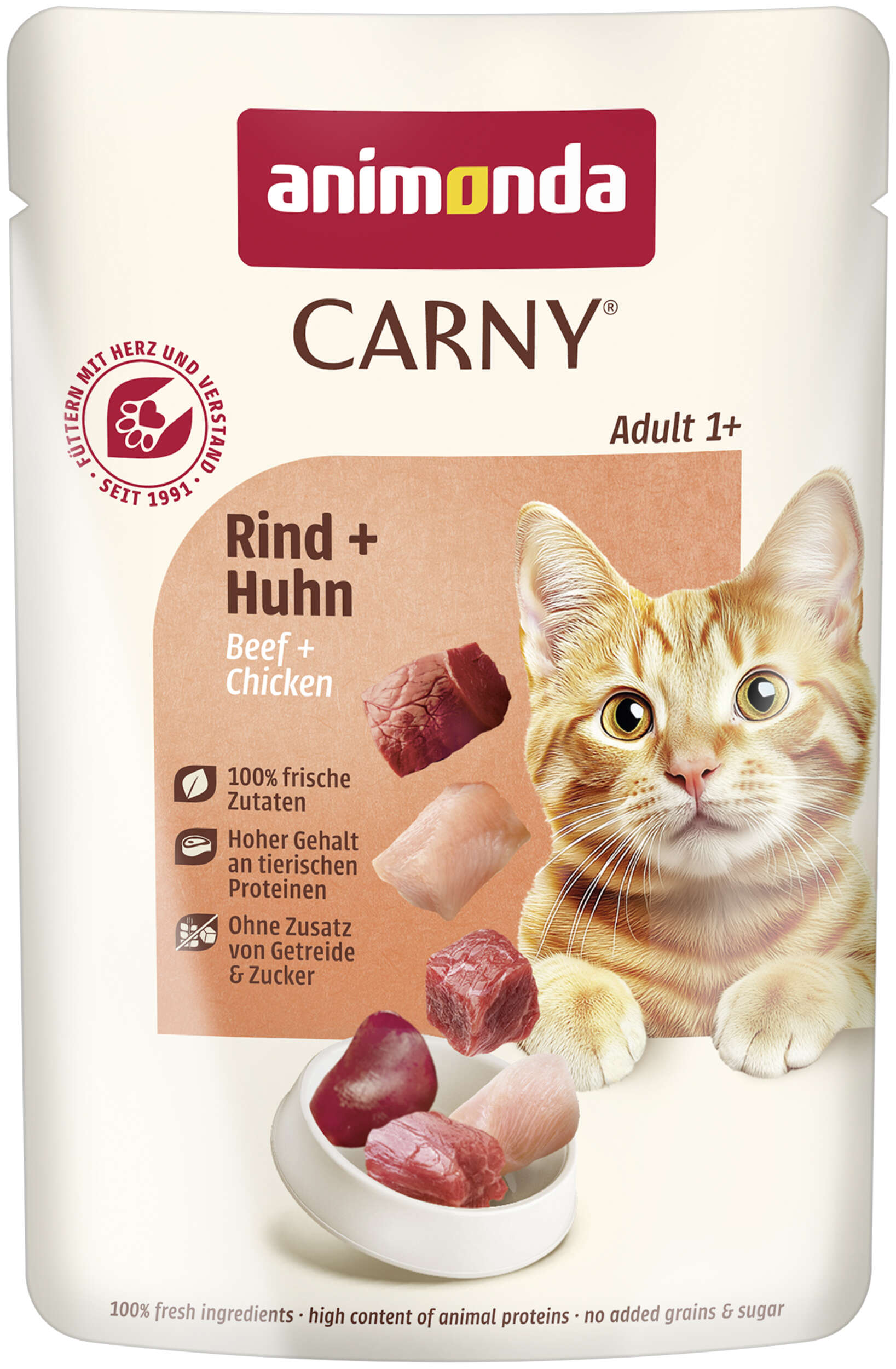 animonda Katzen-Nassfutter Rind und Huhn
