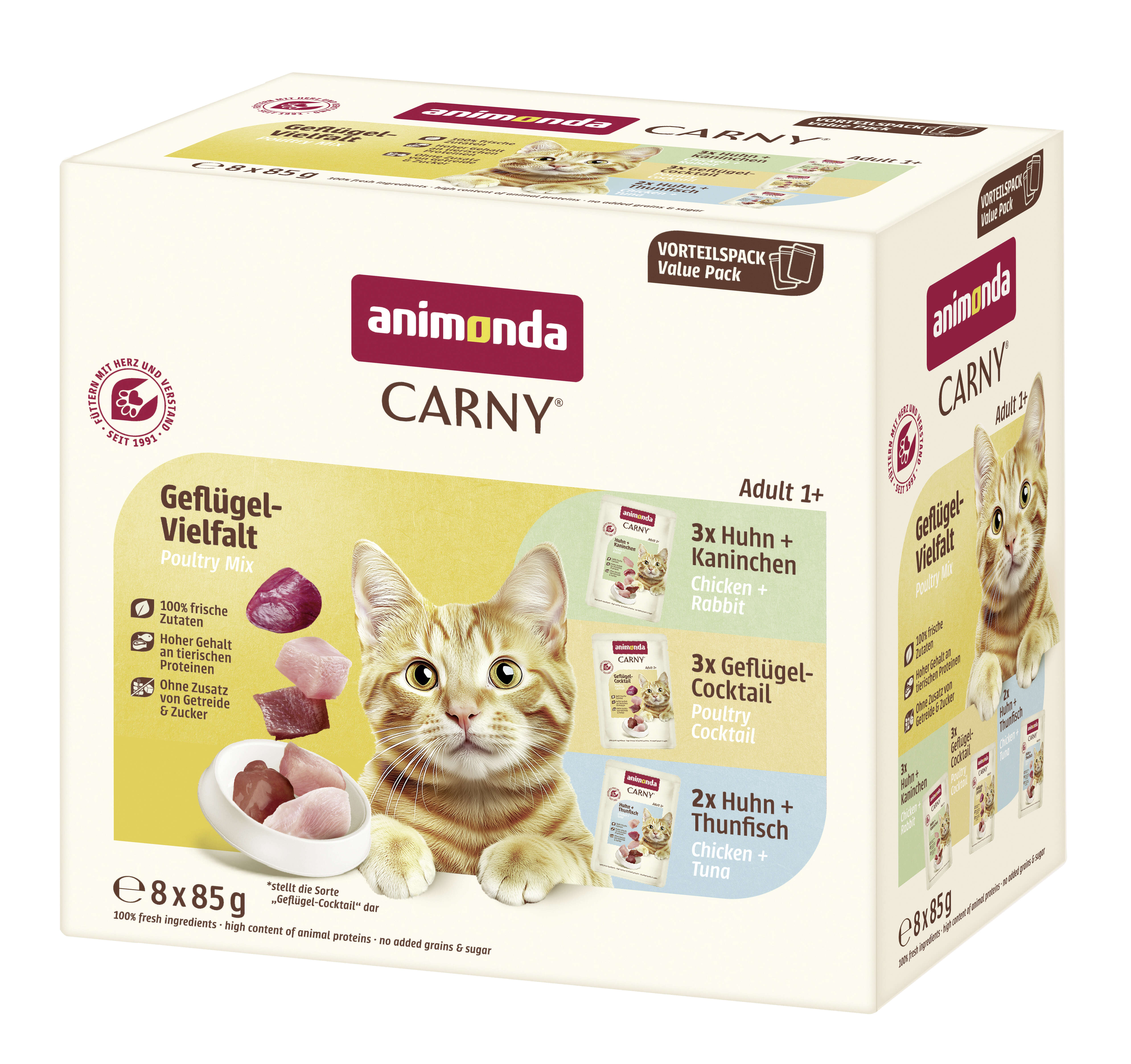 animonda Katzen-Nassfutter Carny Adult Geflügel-Mix