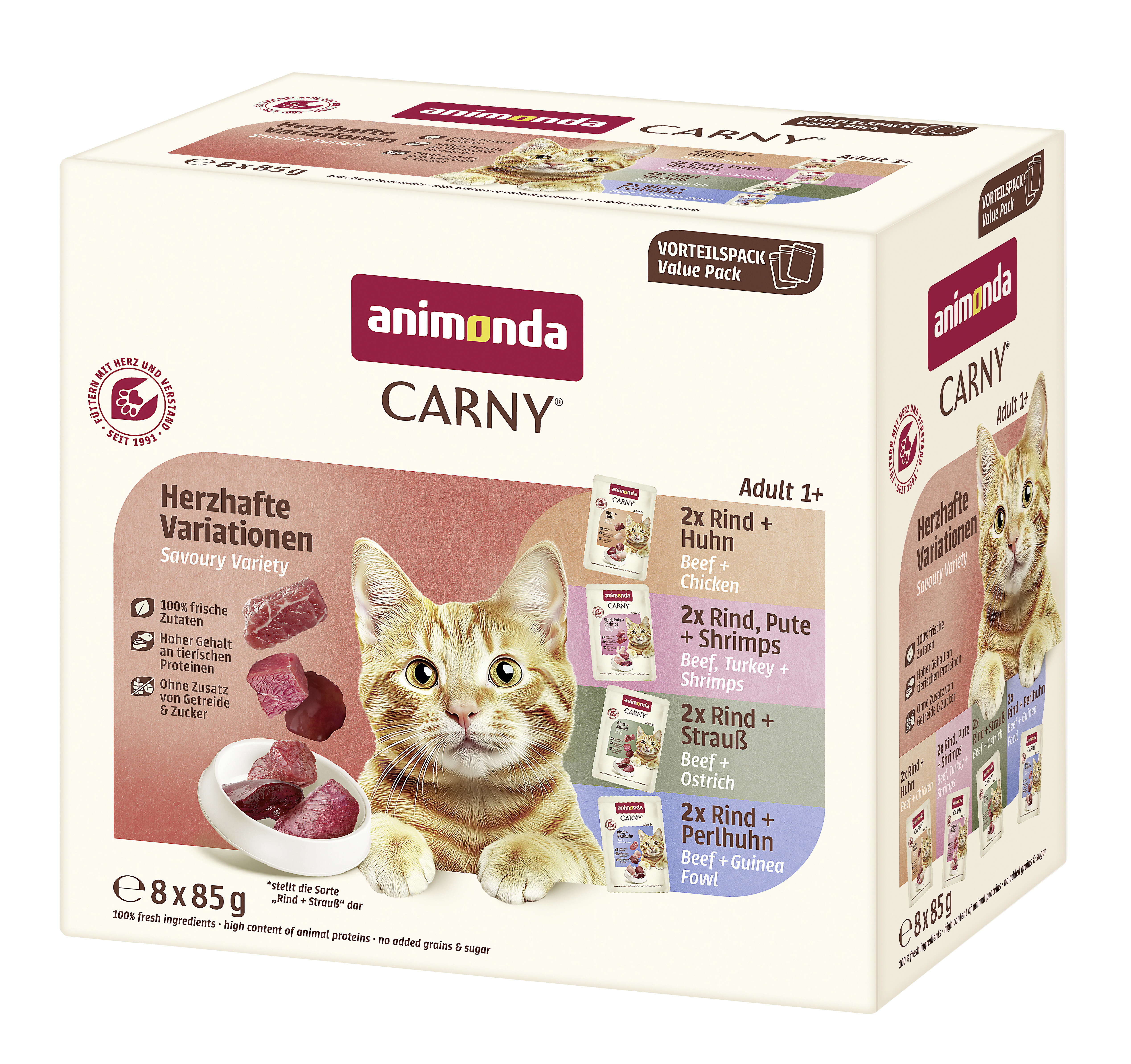 animonda Katzen-Nassfutter Carny Adult Herzhafte Variation