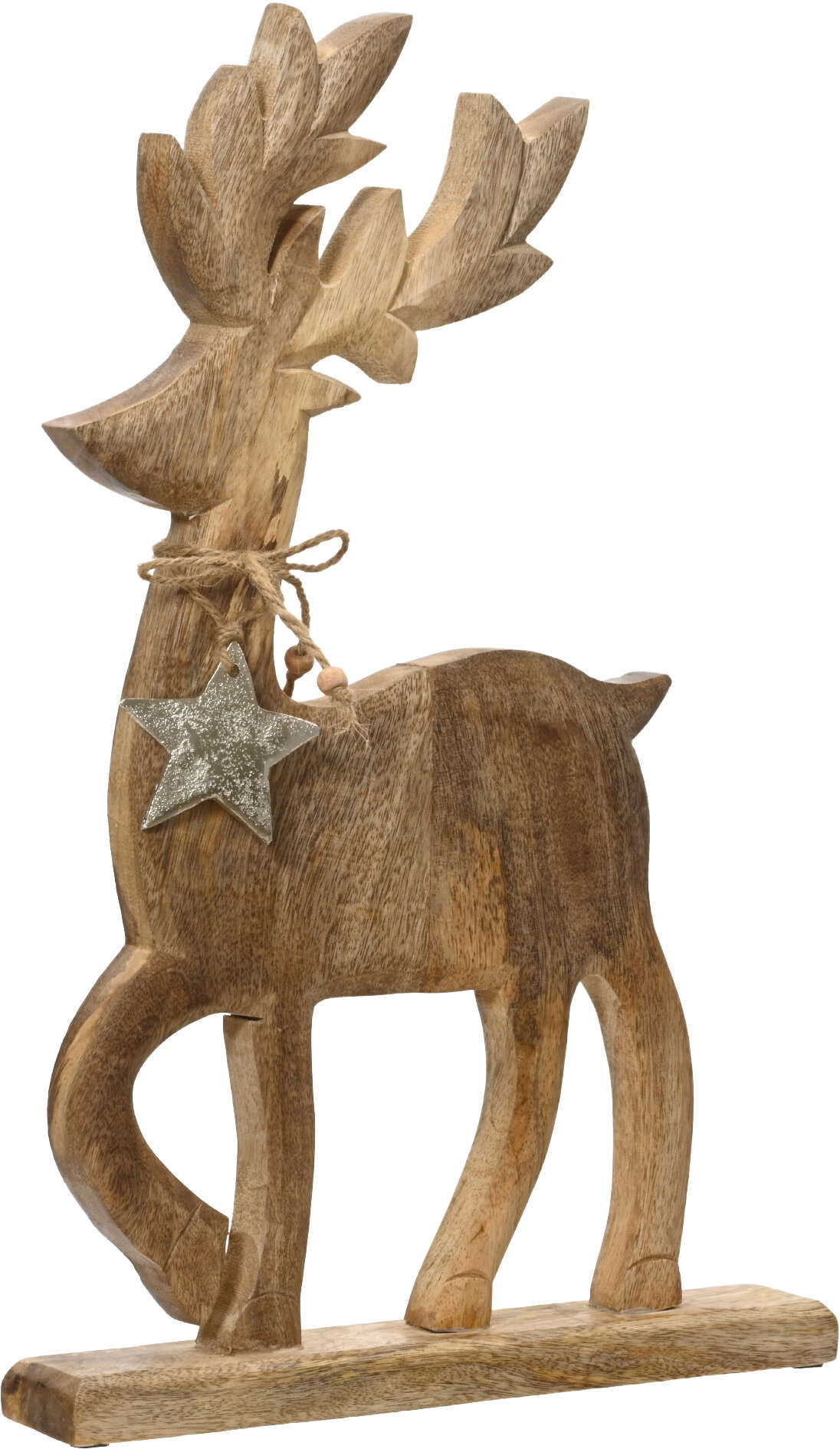 Decoris Weihnachtsdeko Rentier Holz