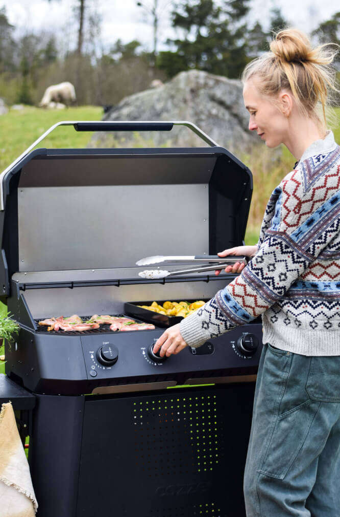 plancha grill im winter