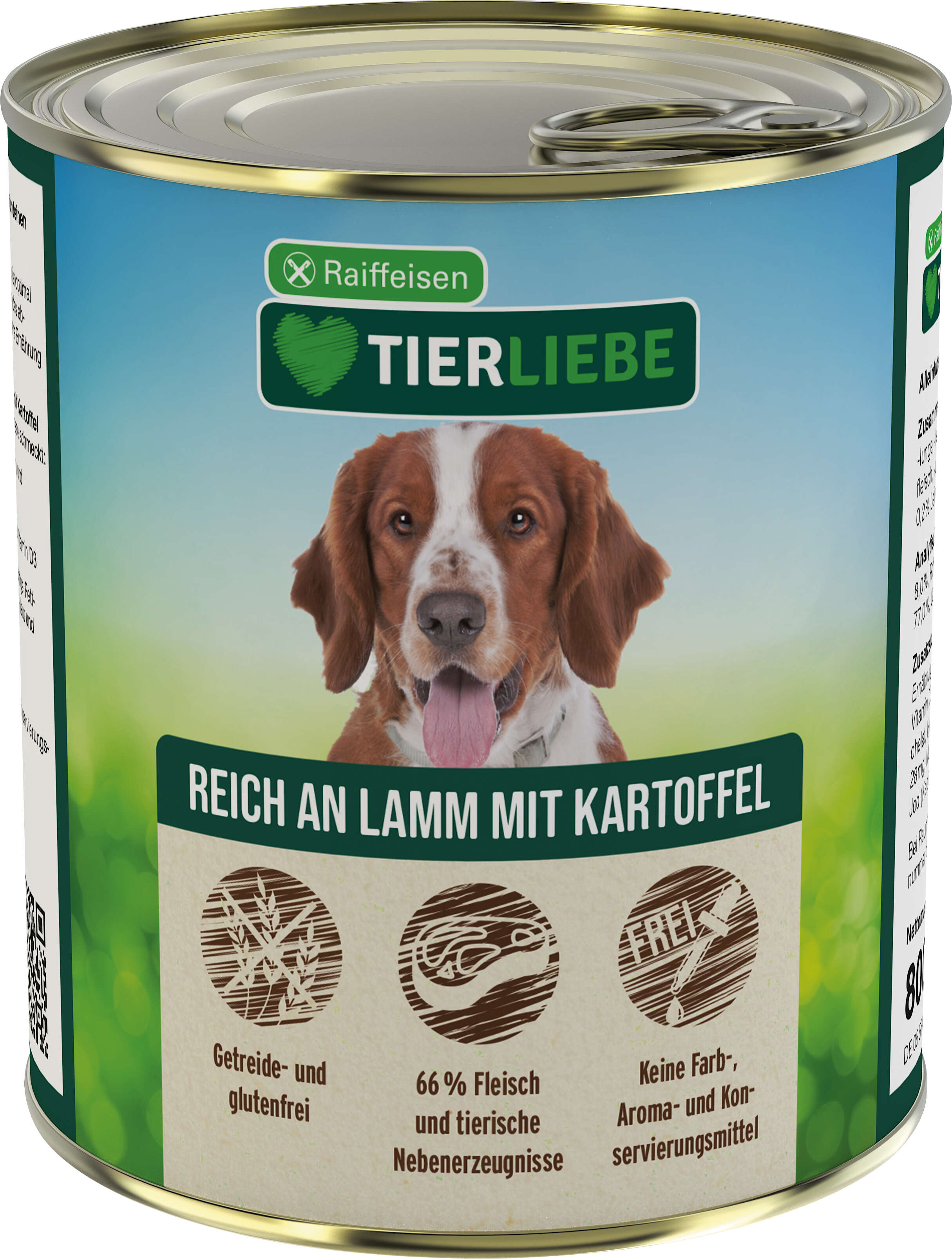 TIERLIEBE Hunde-Nassfutter Reich an Lamm mit Kartoffel