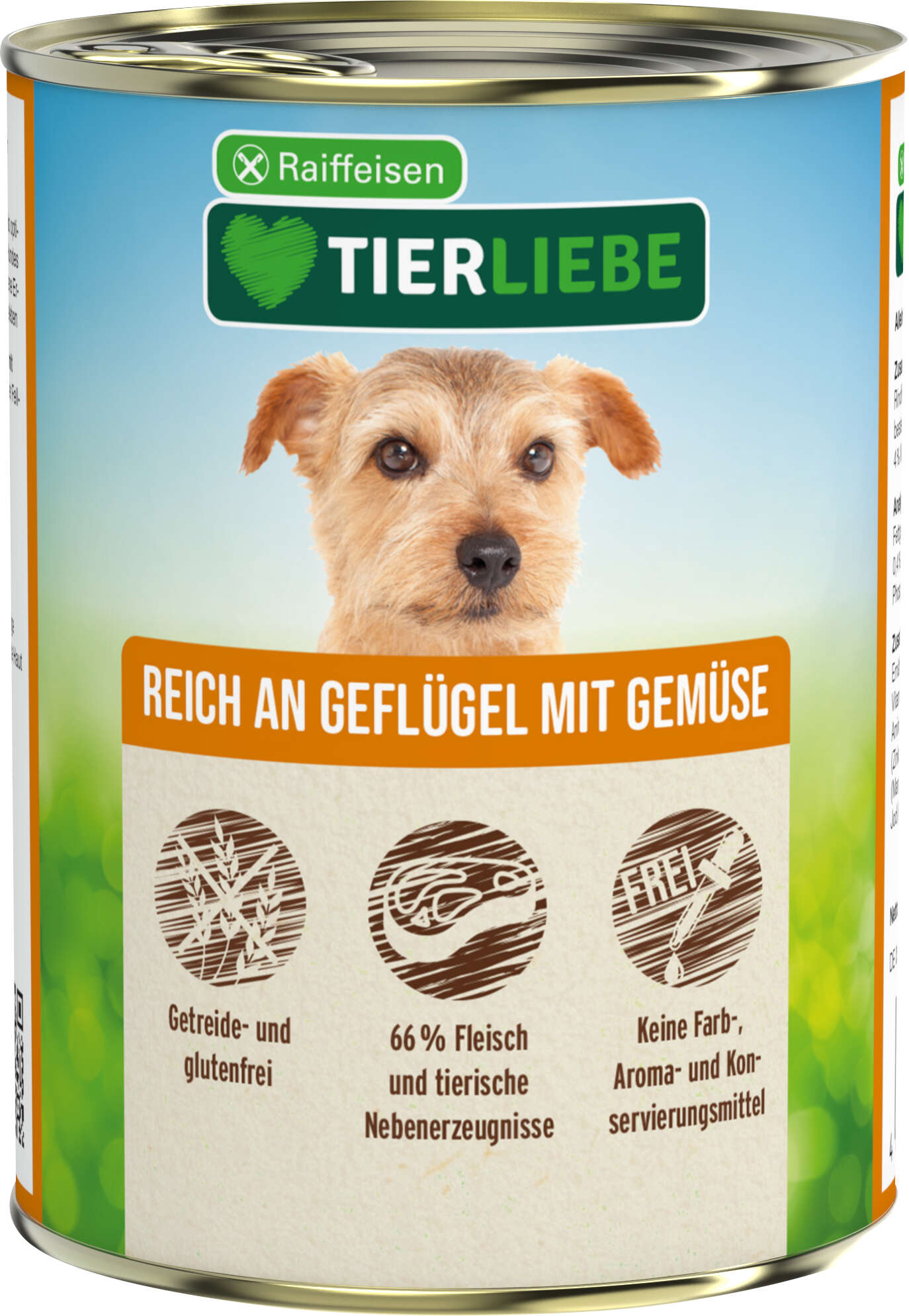 TIERLIEBE Hunde-Nassfutter Reich an Geflügel mit Gemüse