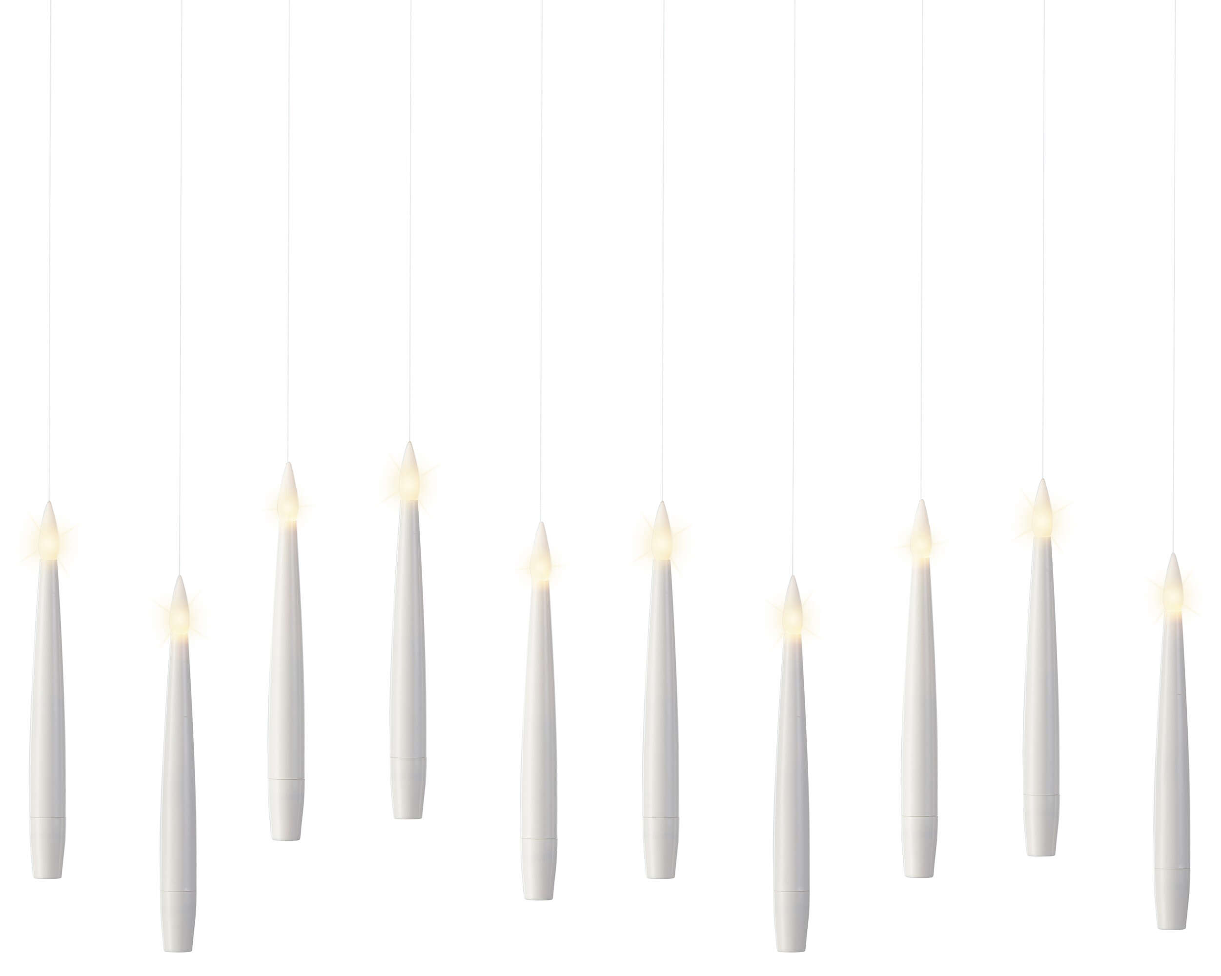 LUMINEO 10 Schwebende LED Kerzen Warmweiß