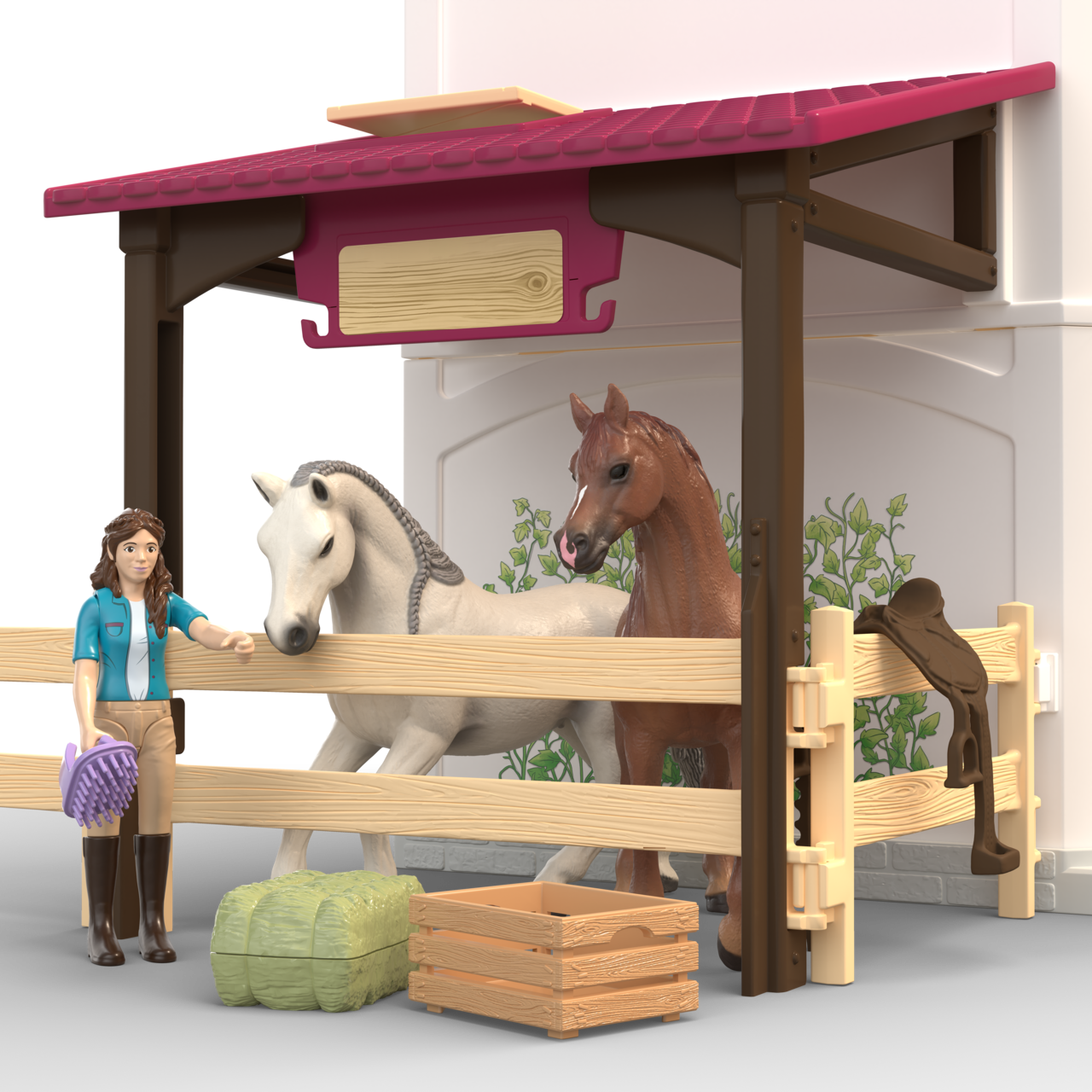 Schleich Horse Club Lakeside Villa & Paddock mit Stall und Pferden
