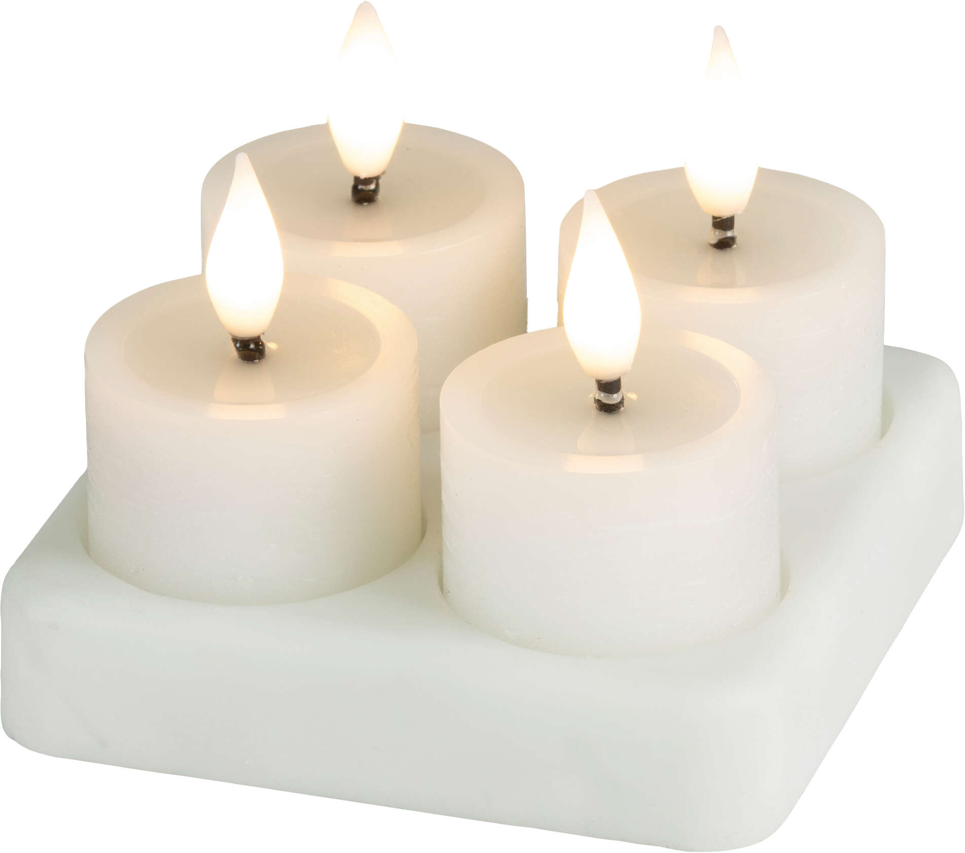 LUMINEO Wiederaufladbare LED-Teelichter