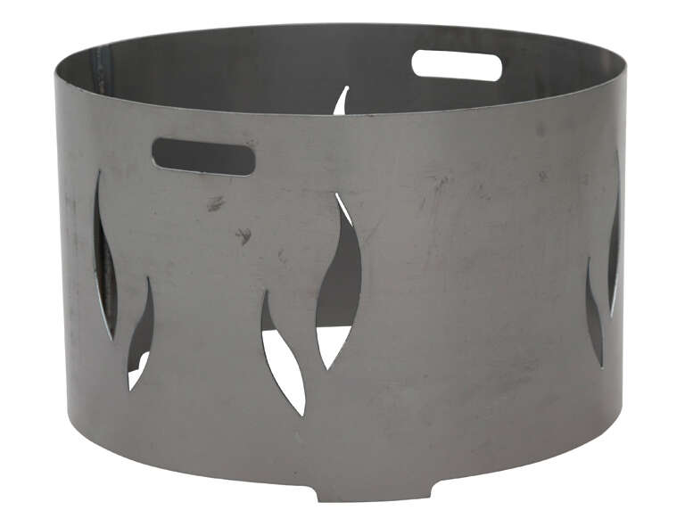 Siena Home Feuerschalenaufsatz, Stahl silber/anthrazit, passend zu der Feuerschale XXL Ø55cm, mit Flammendesign