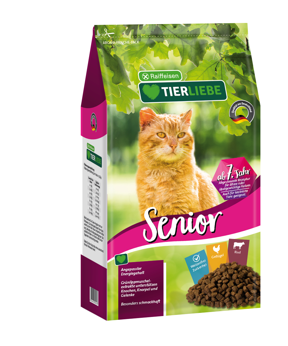 TIERLIEBE Katzen-Trockenfutter Senior