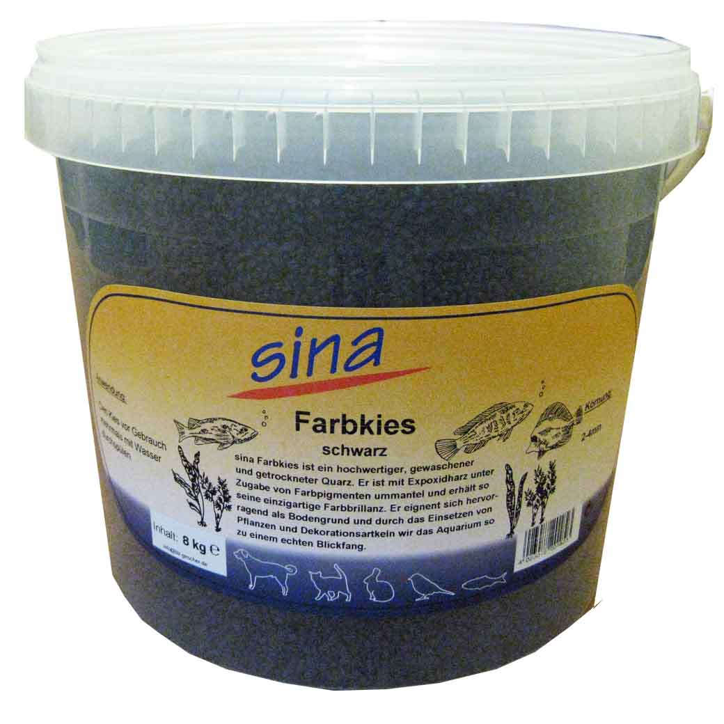 sina Aquarien Farbkies schwarz