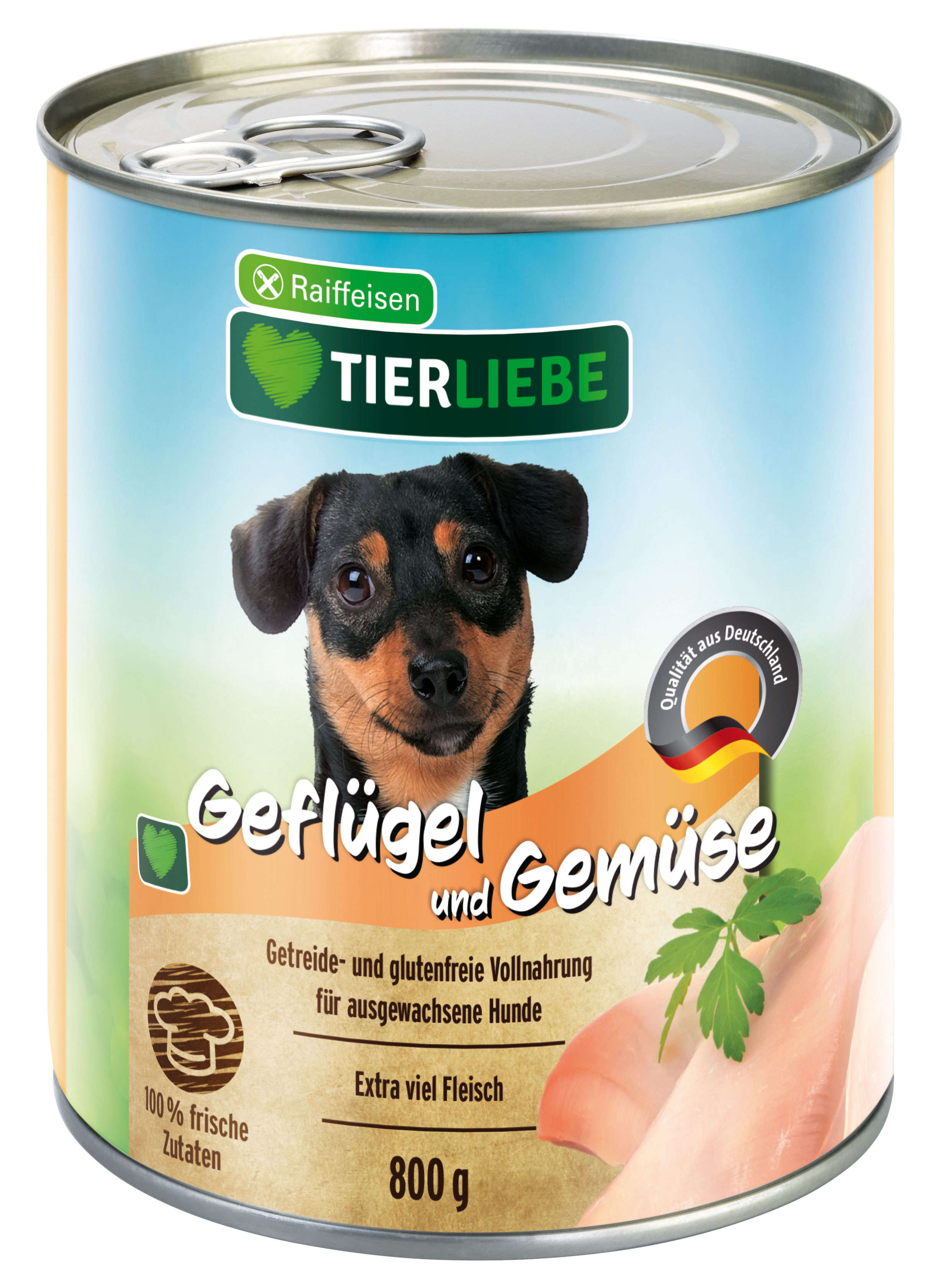 TIERLIEBE Hunde-Nassfutter Geflügel und Gemüse