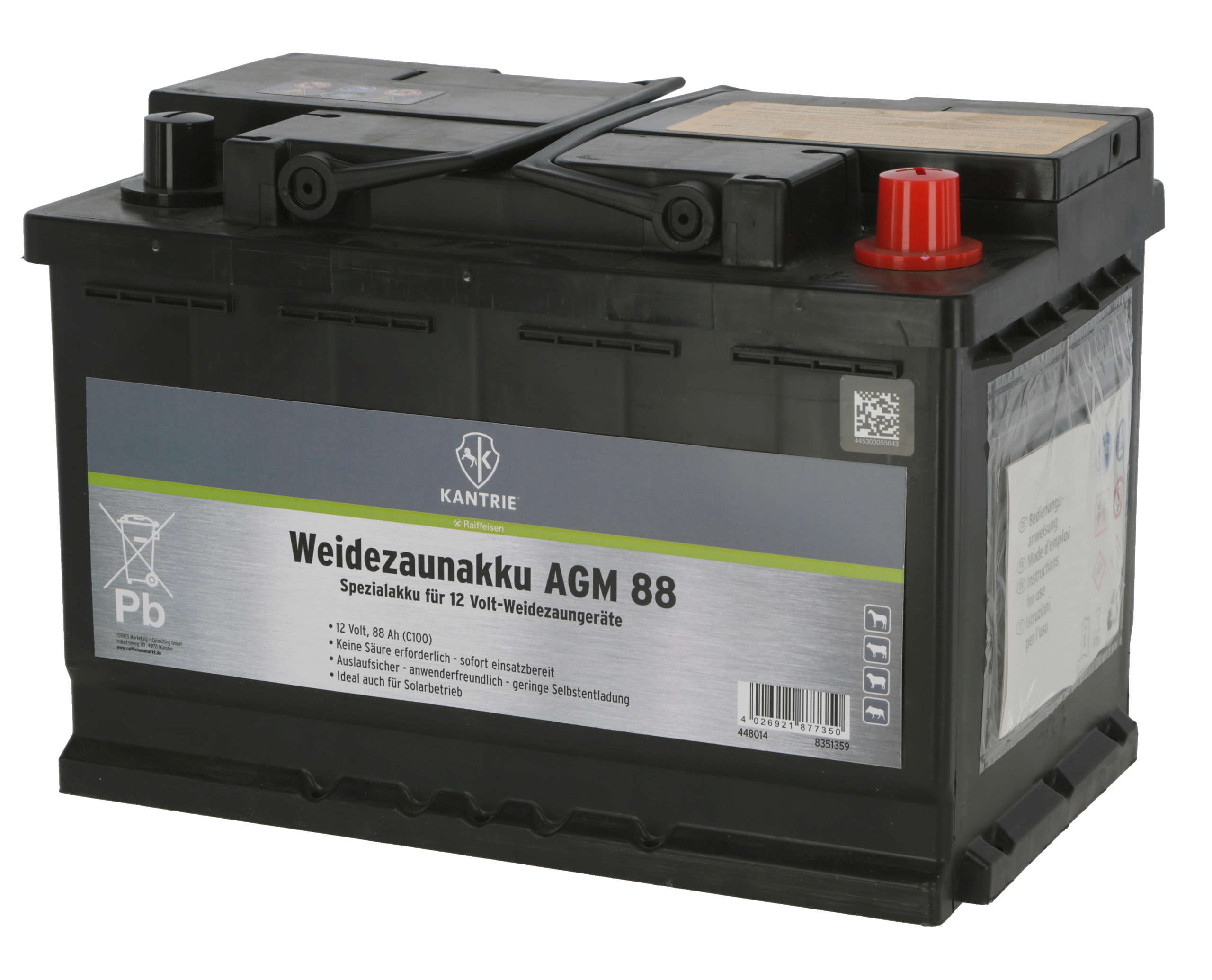 KANTRIE Weidezaunakku Premium AGM