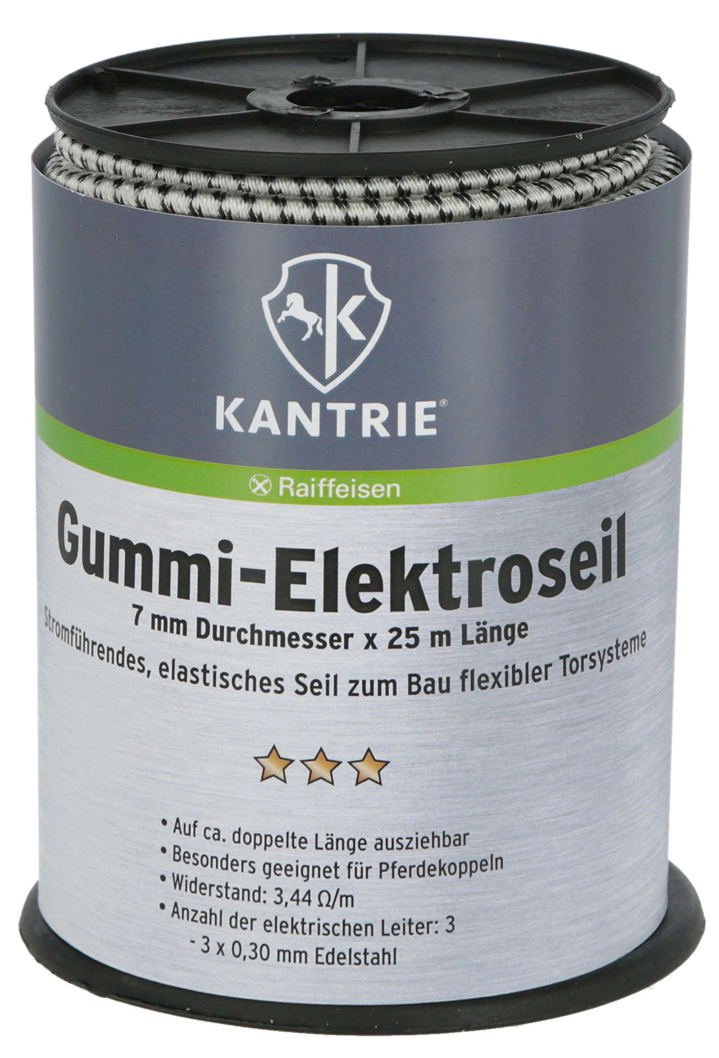 KANTRIE Flexiseil Torsystem Gummi-Elektroseil 25 m