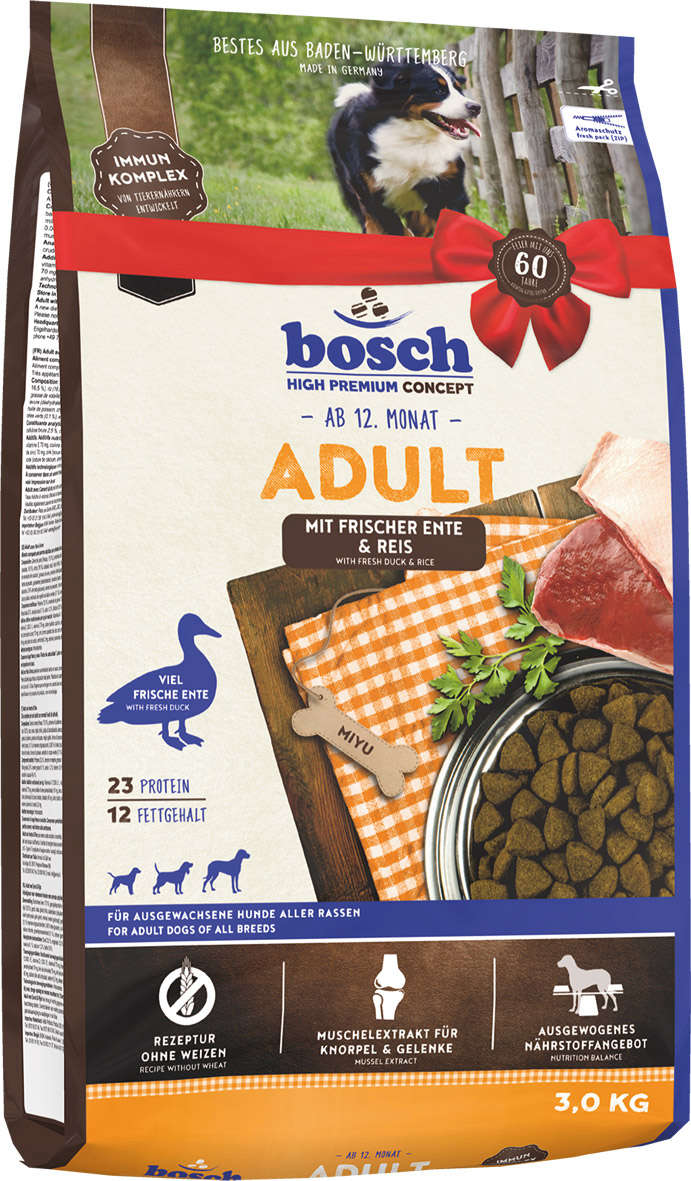bosch Hunde-Trockenfutter Adult mit Ente & Reis