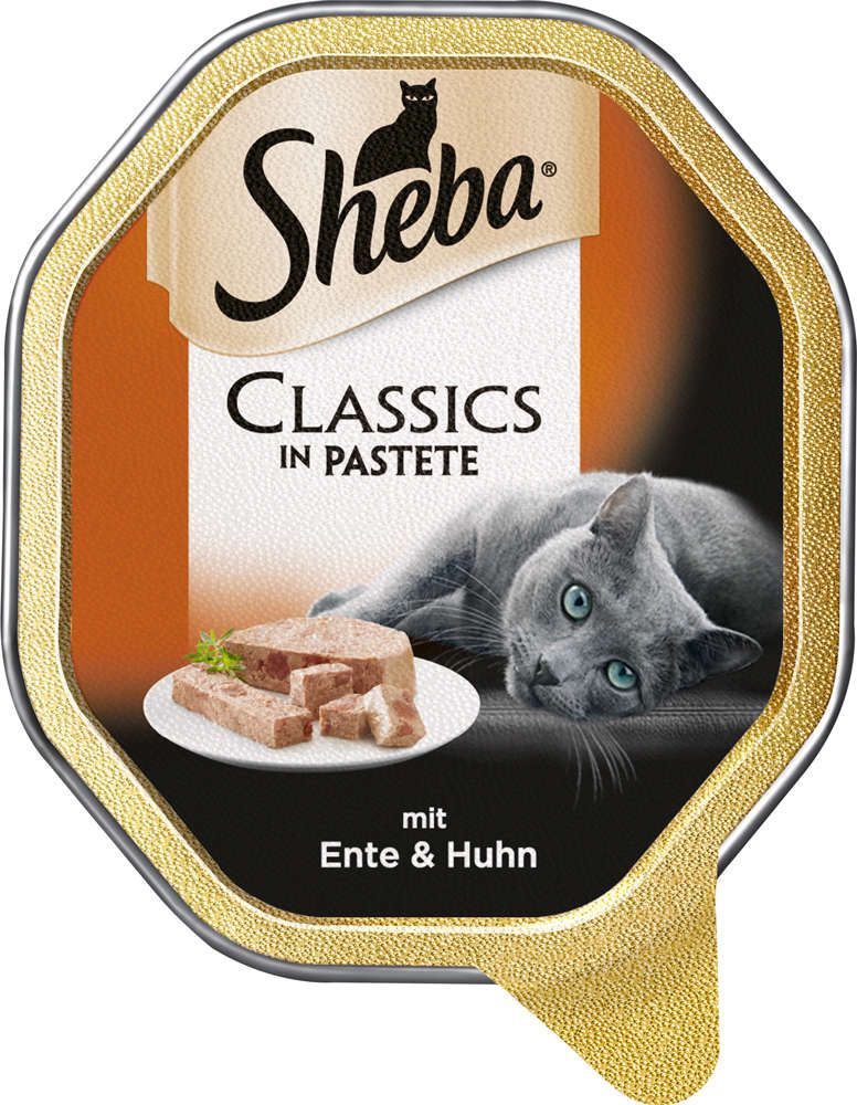 Sheba Classics in Pastete mit Ente & Huhn