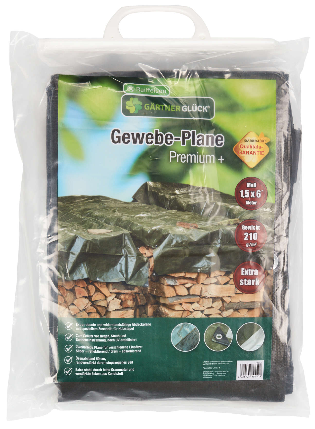 GÄRTNERGLÜCK Gewebeplane Premium plus 210 g/m², 1,5x6m